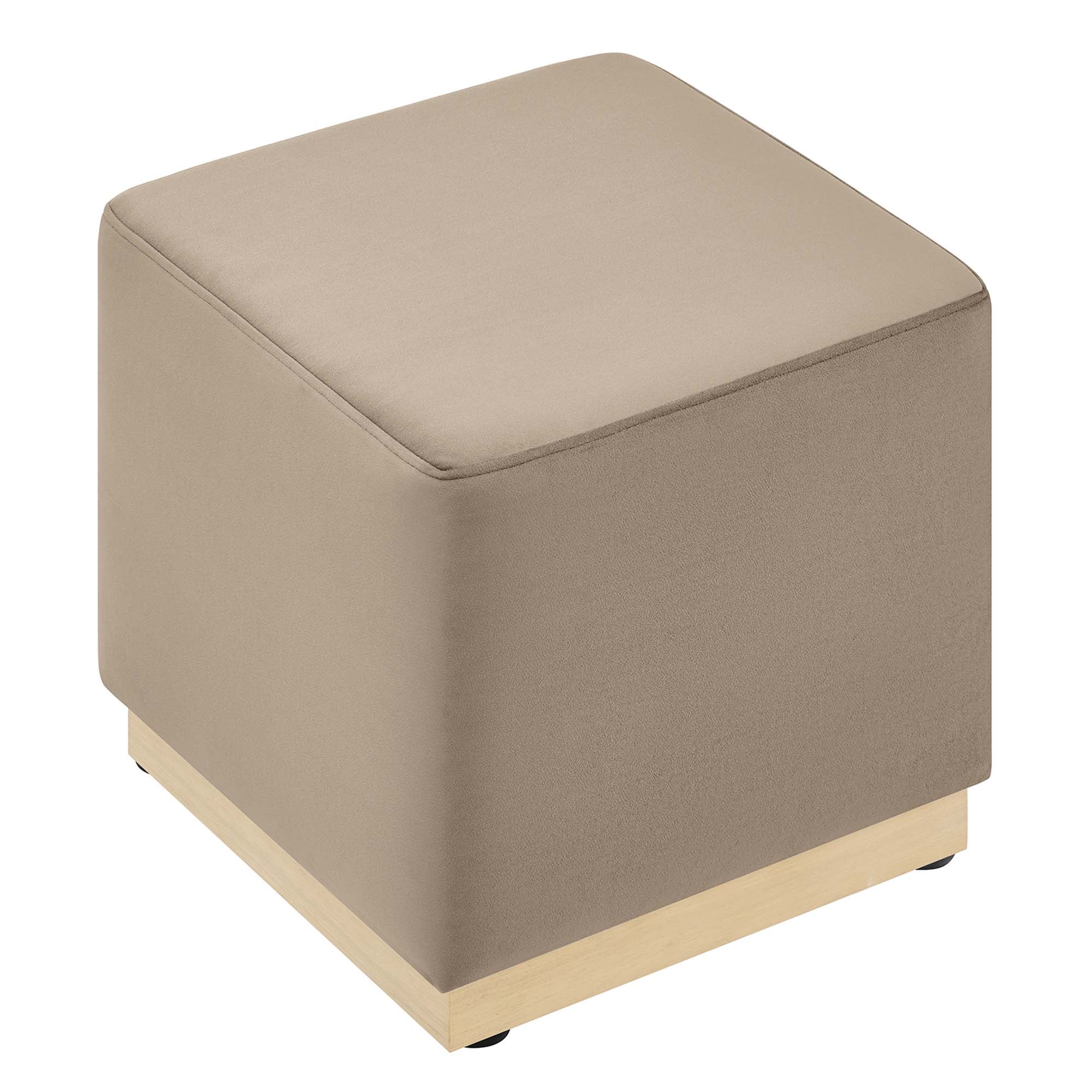 Tilden Square Performance Velvet Upholstered Ottoman