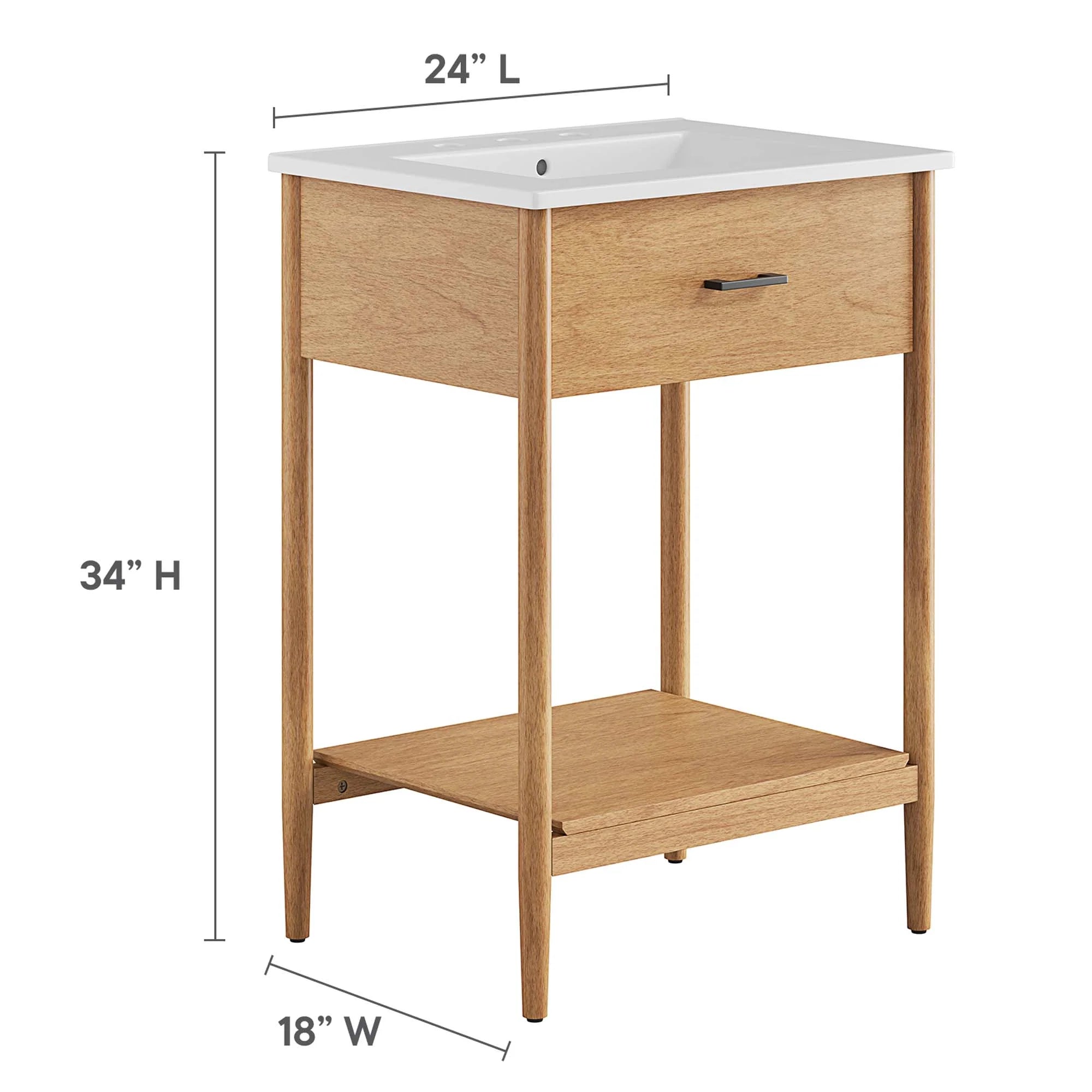 Meuble-lavabo de salle de bain Zaïre inclus