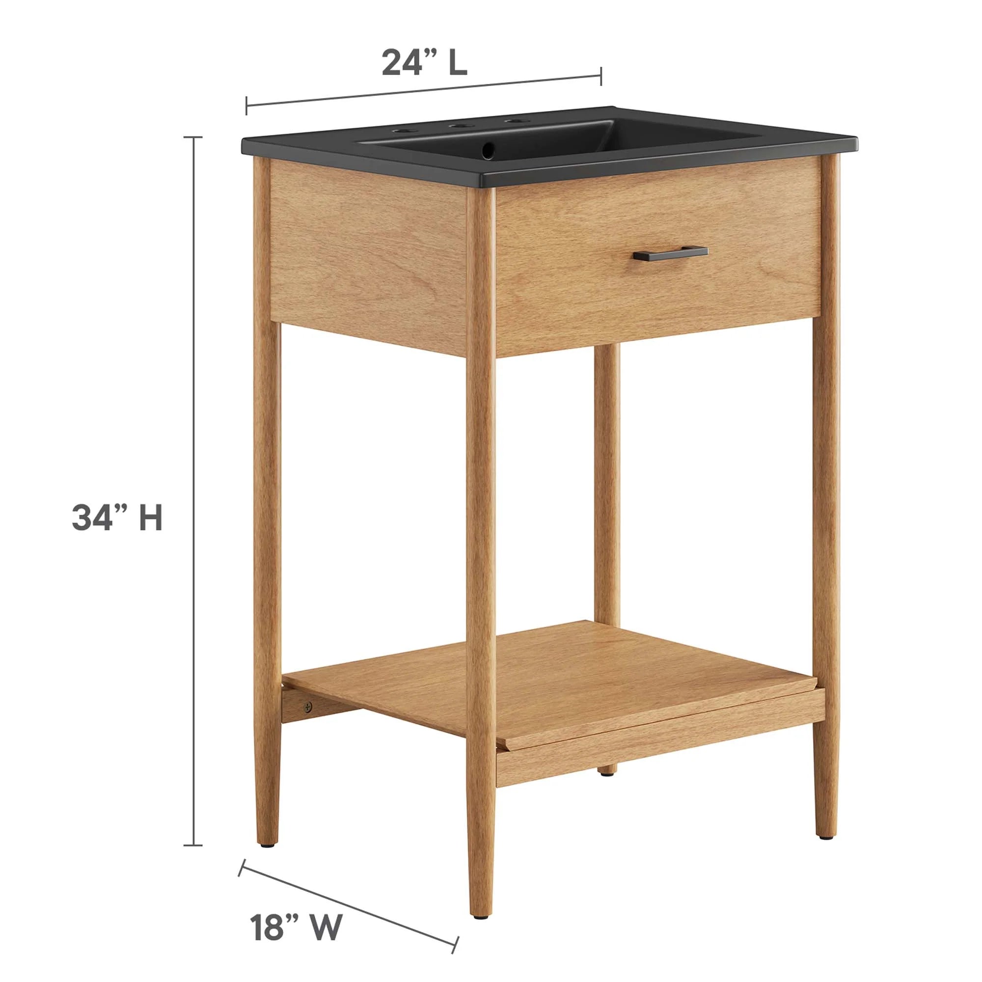 Meuble-lavabo de salle de bain Zaïre inclus