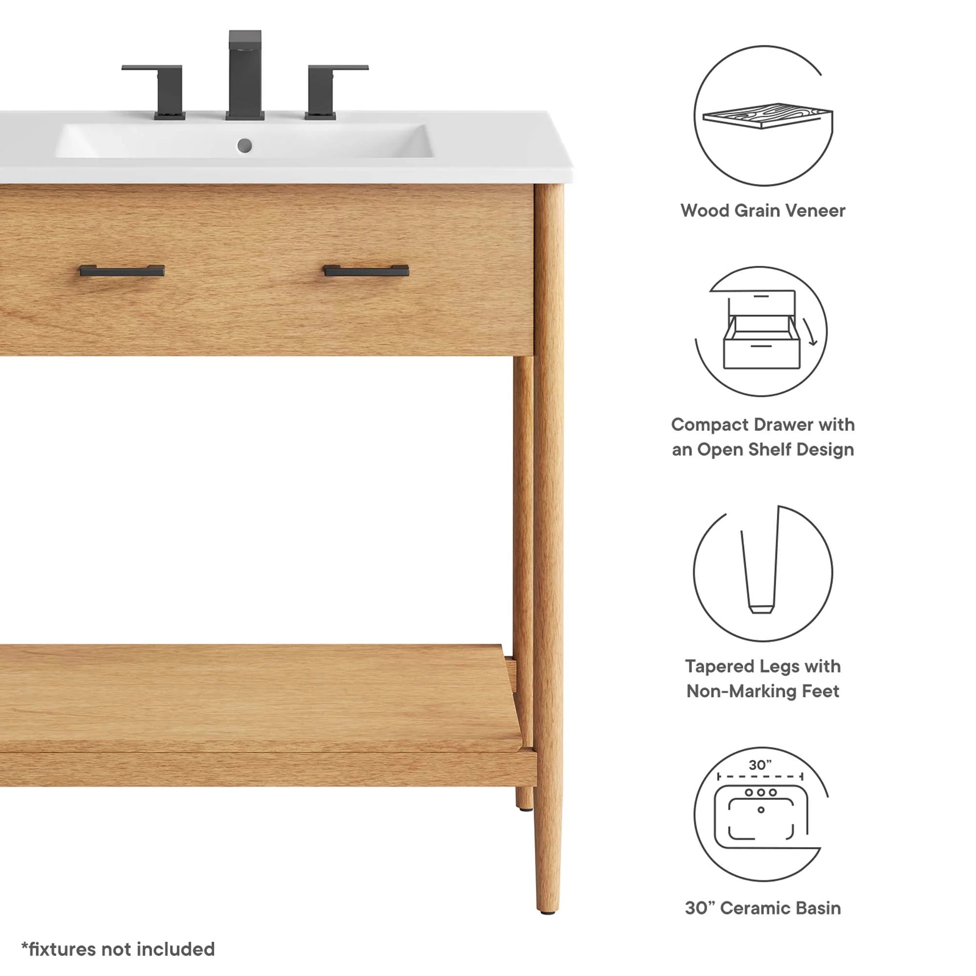 Zaire Bathroom Vanity Basin Included