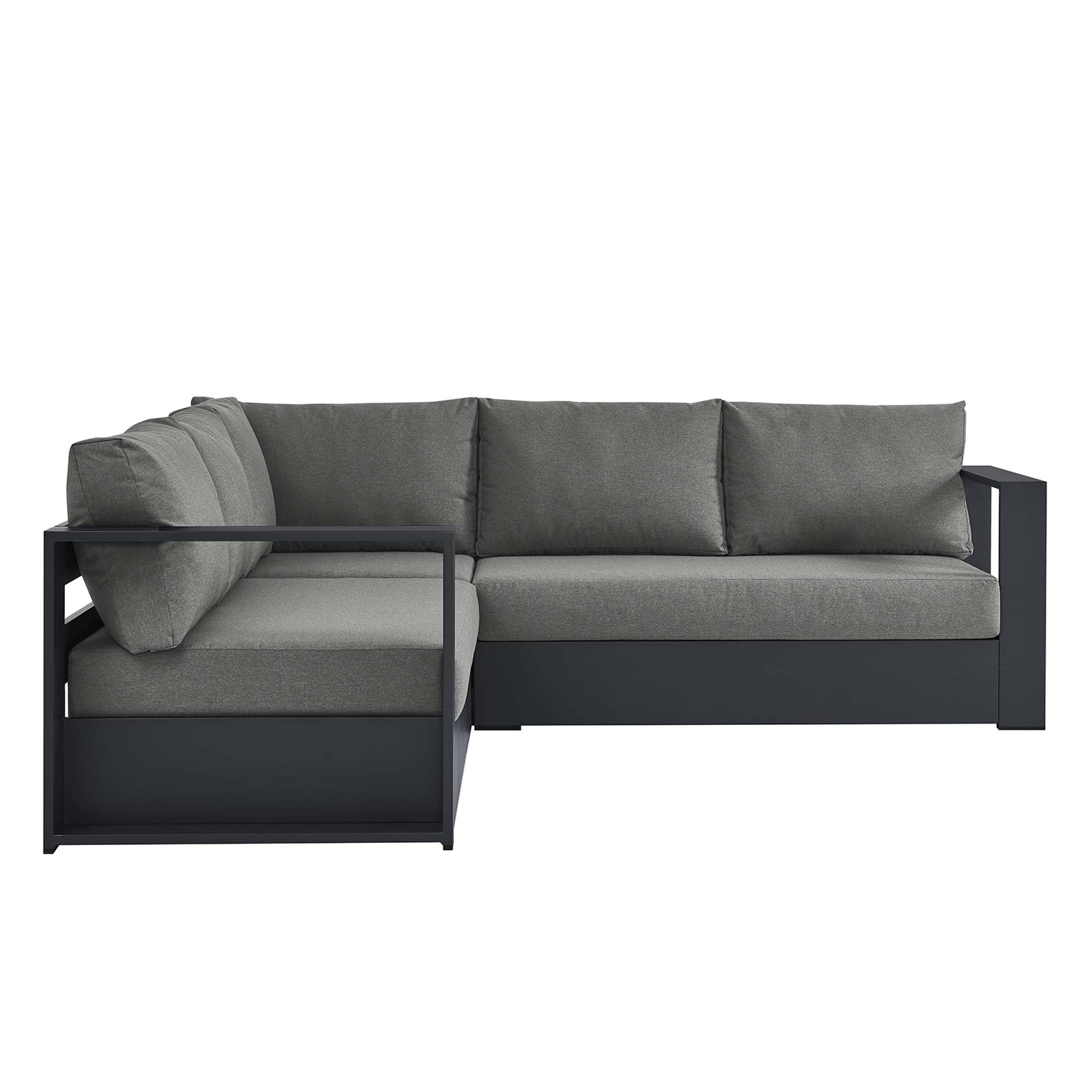 Tahoe 3-Piece Outdoor Patio Powder-Coated Aluminum Sectional Sofa Set