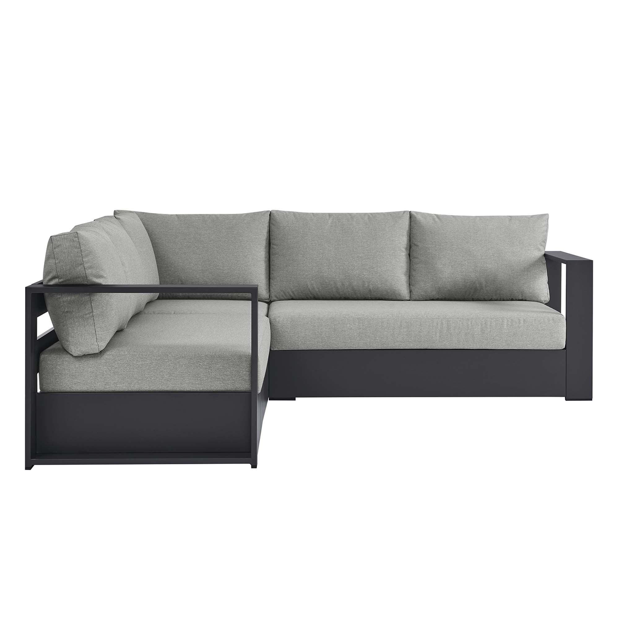 Tahoe 3-Piece Outdoor Patio Powder-Coated Aluminum Sectional Sofa Set