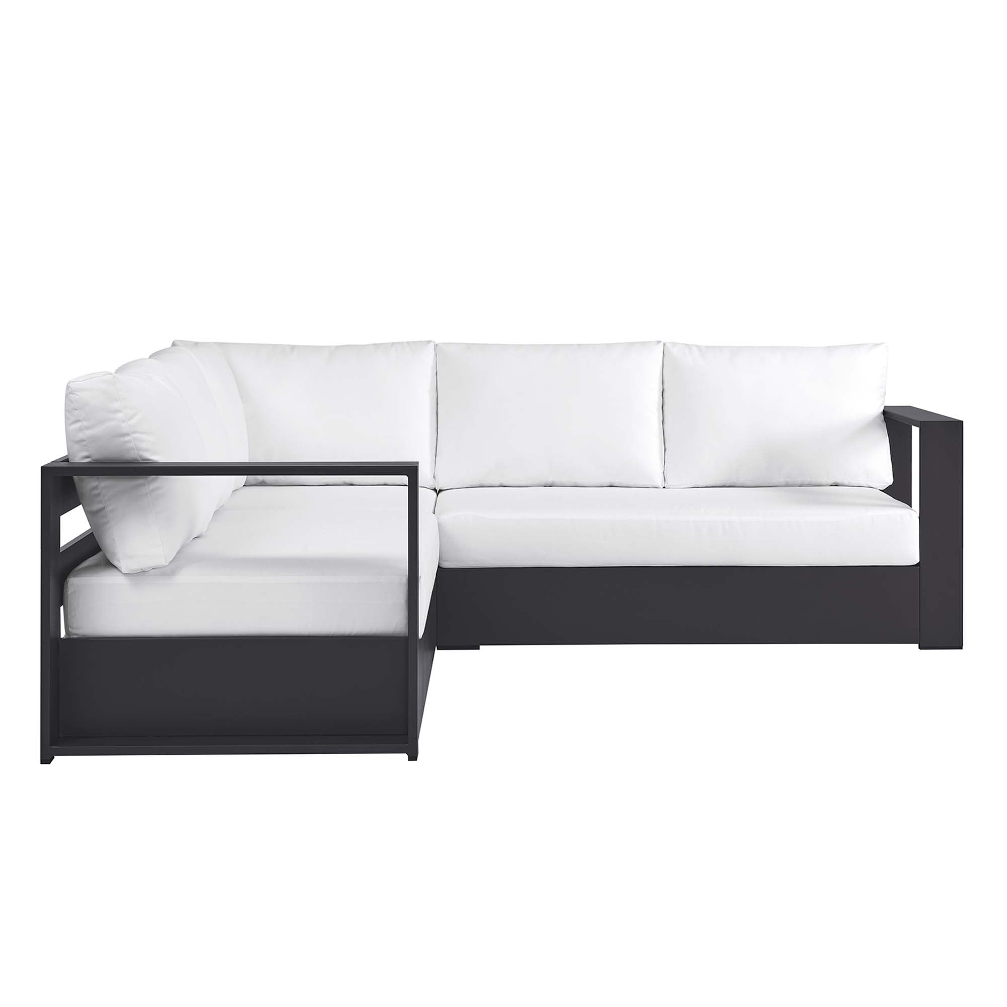 Tahoe 3-Piece Outdoor Patio Powder-Coated Aluminum Sectional Sofa Set