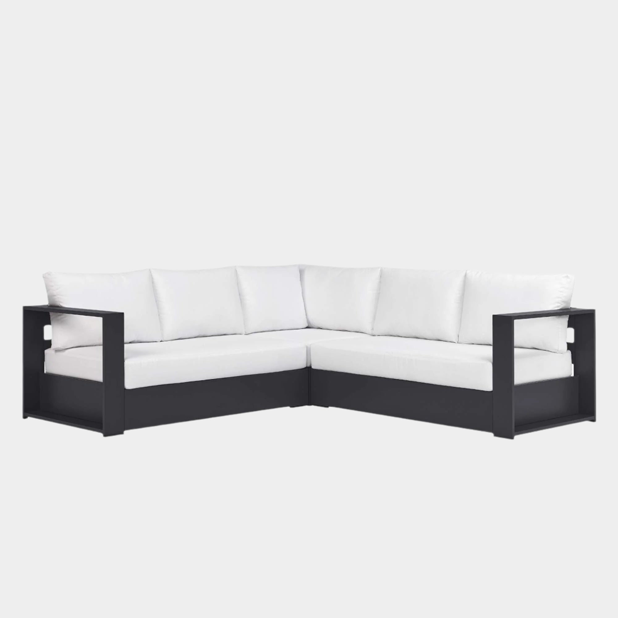 Tahoe 3-Piece Outdoor Patio Powder-Coated Aluminum Sectional Sofa Set