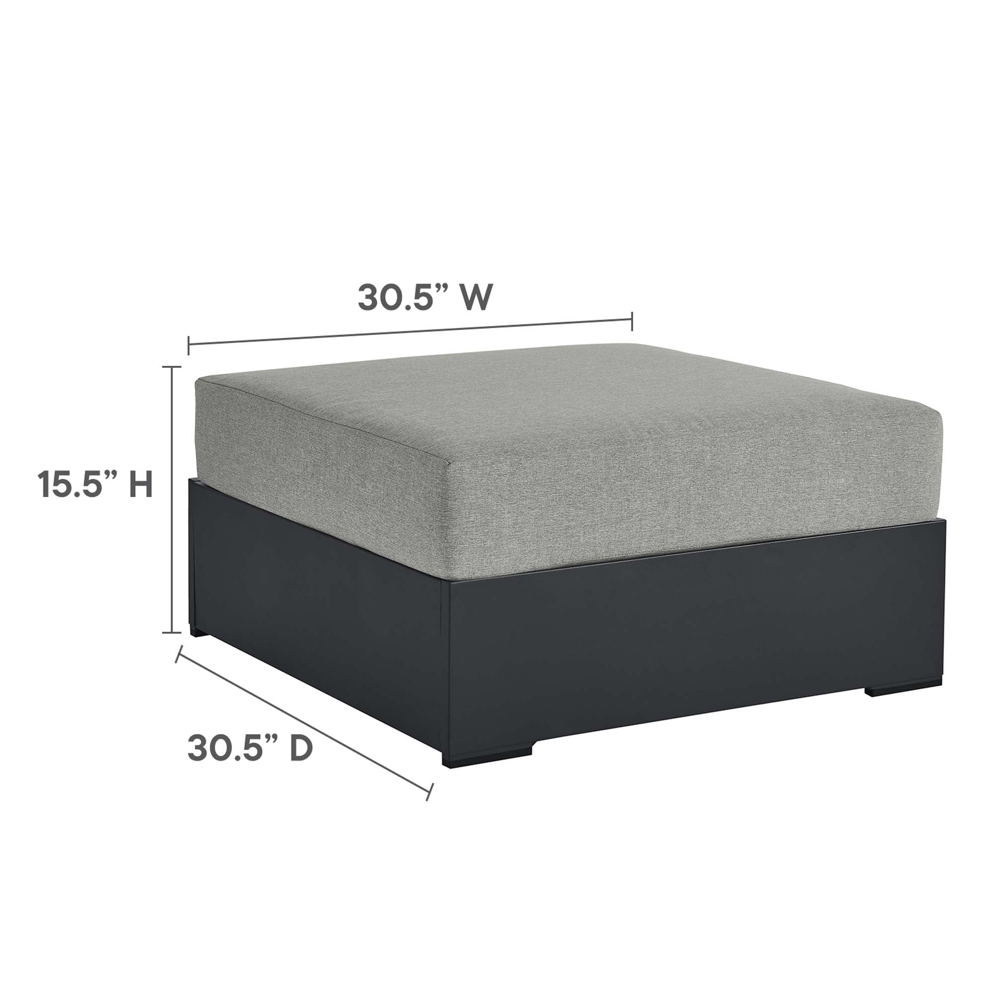 Tahoe 5-Piece Outdoor Patio Powder-Coated Aluminum Sectional Sofa Set