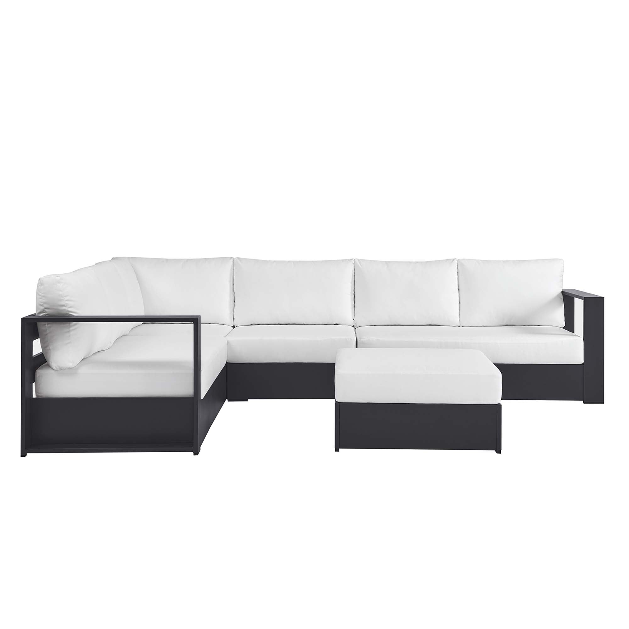 Tahoe 5-Piece Outdoor Patio Powder-Coated Aluminum Sectional Sofa Set