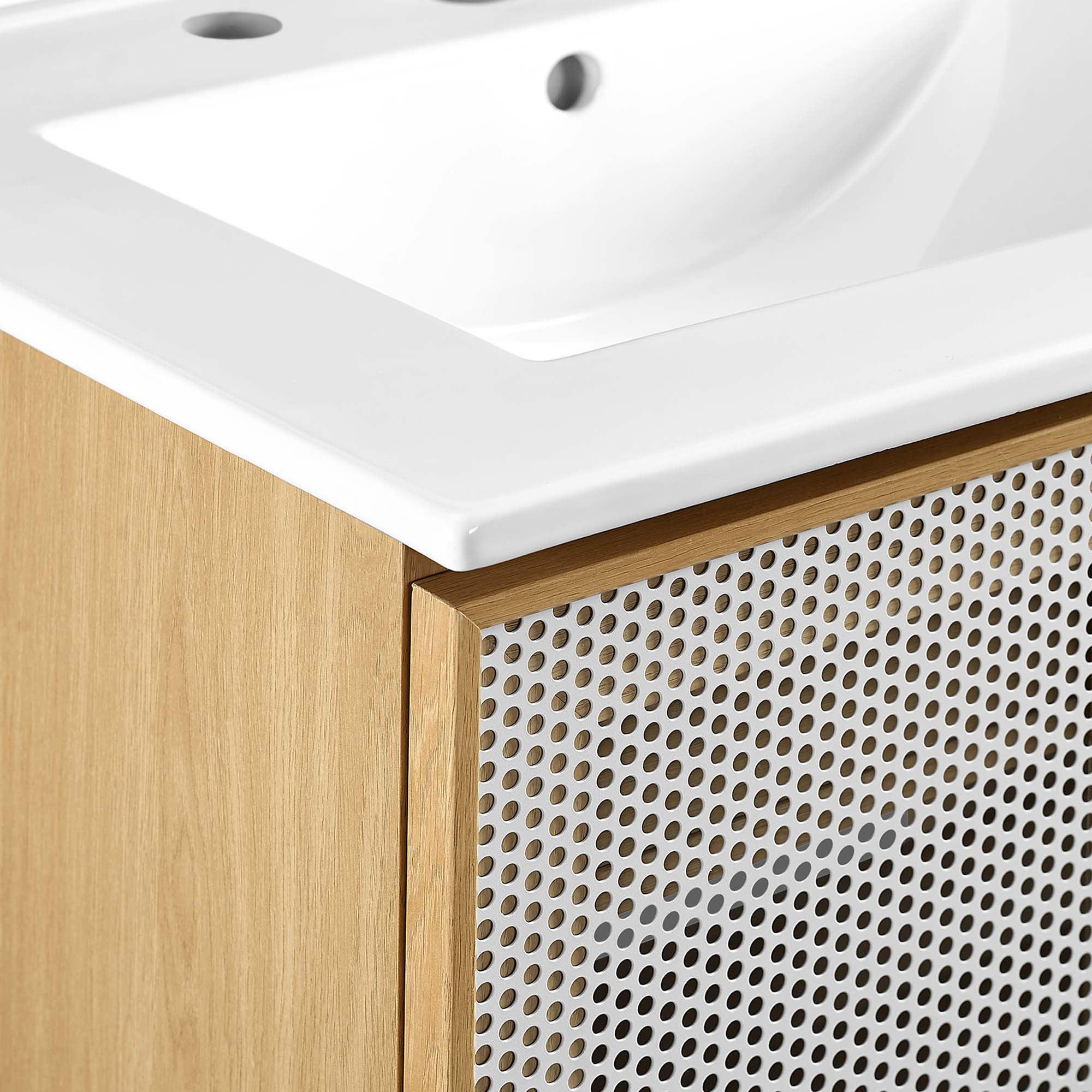 Calla Perforated Metal Bathroom Vanity Basin Included