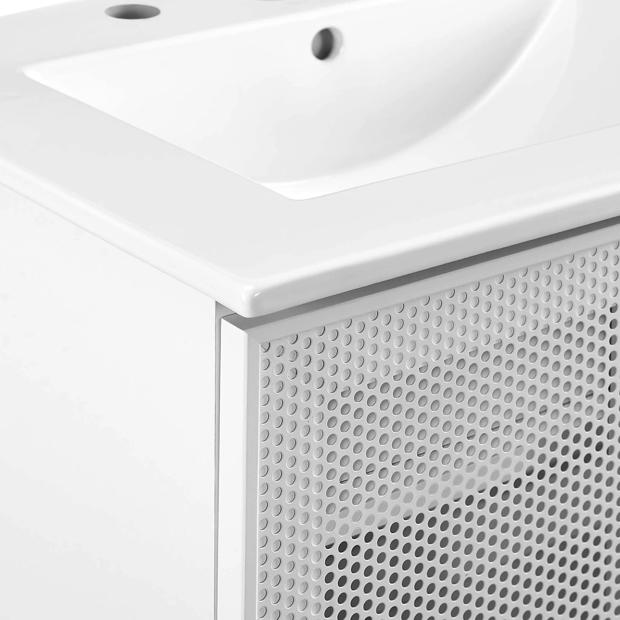 Calla Perforated Metal Bathroom Vanity Basin Included