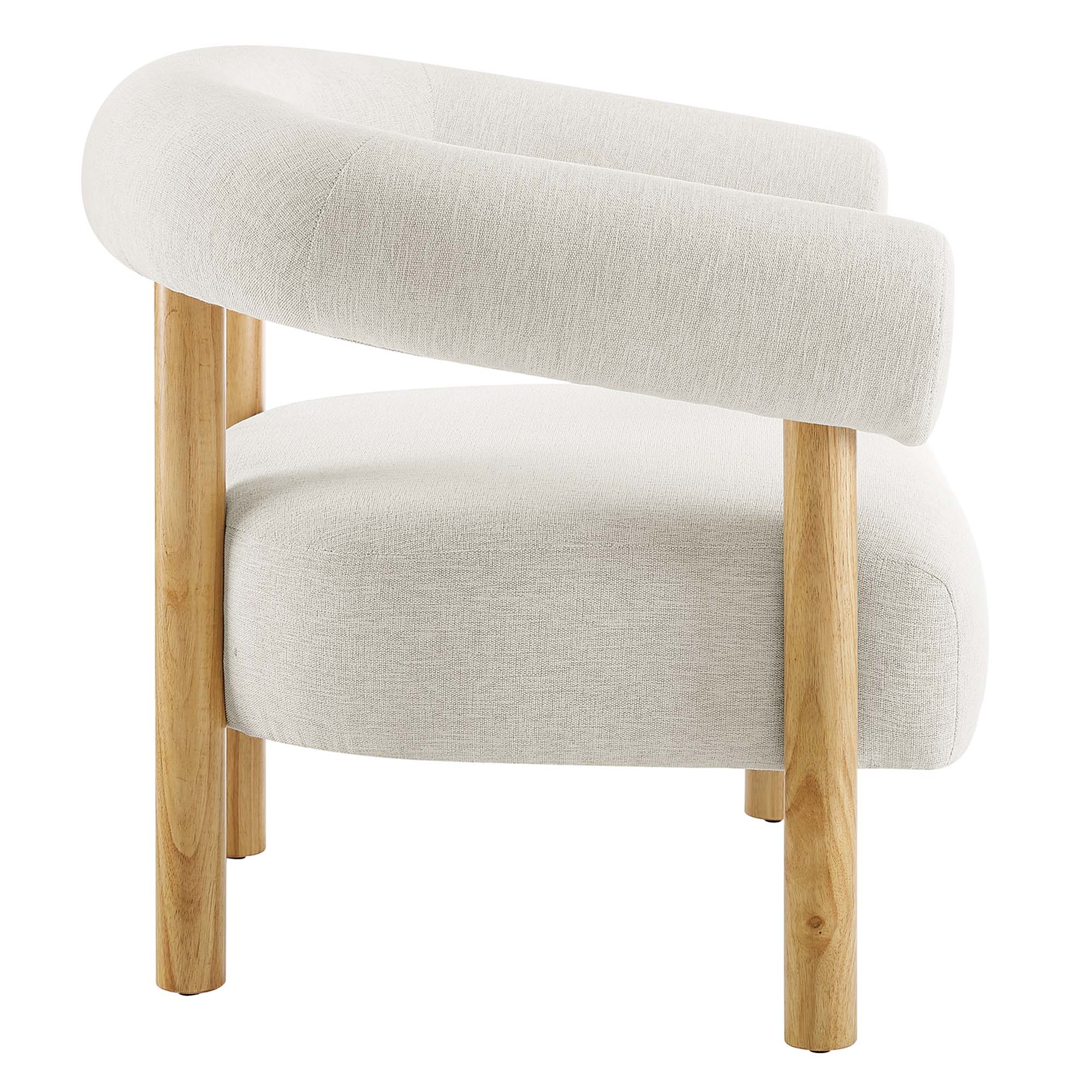 Fauteuil en tissu rembourré Sable