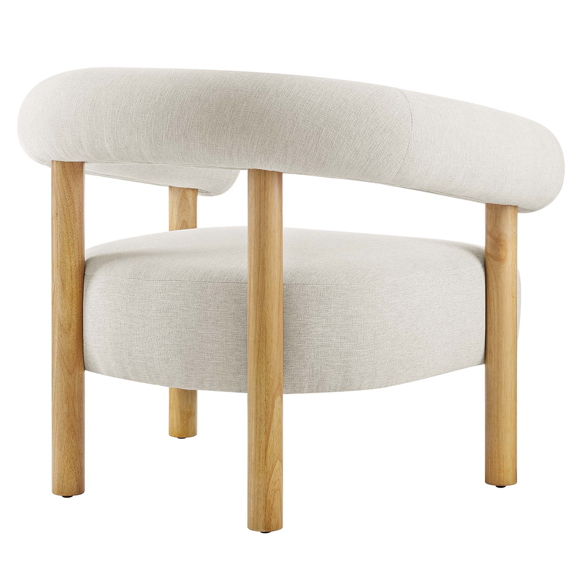 Fauteuil en tissu rembourré Sable