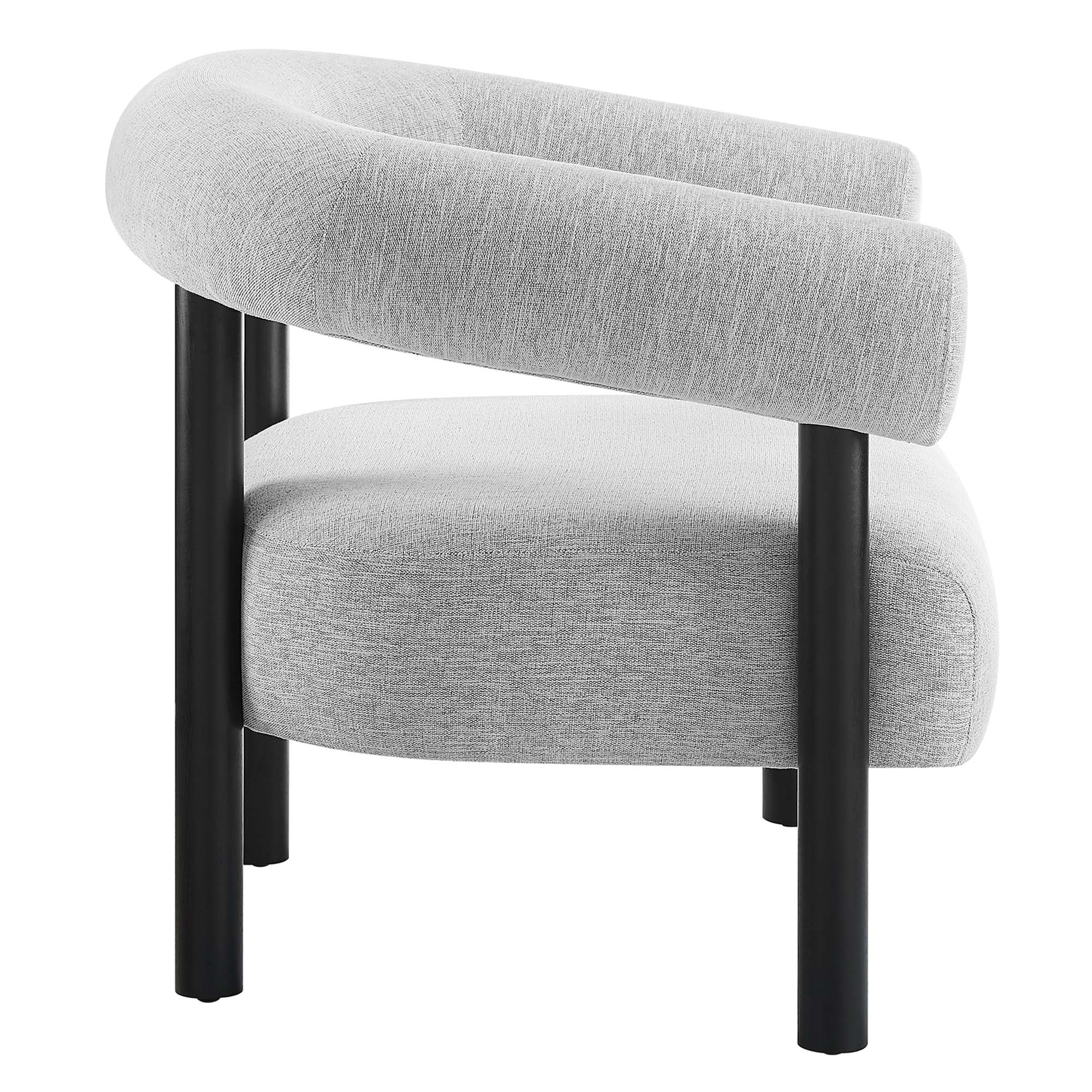 Fauteuil en tissu rembourré Sable