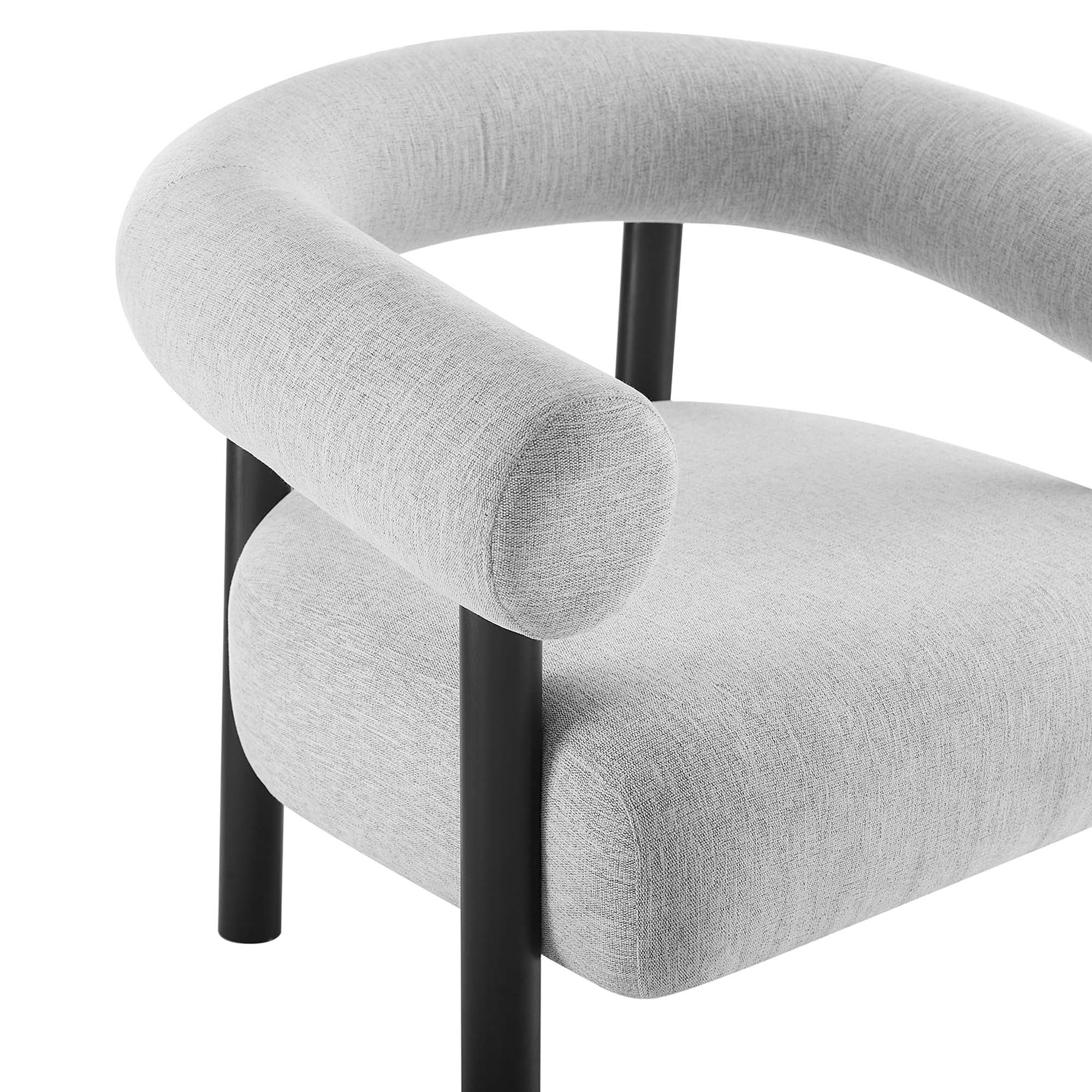 Fauteuil en tissu rembourré Sable