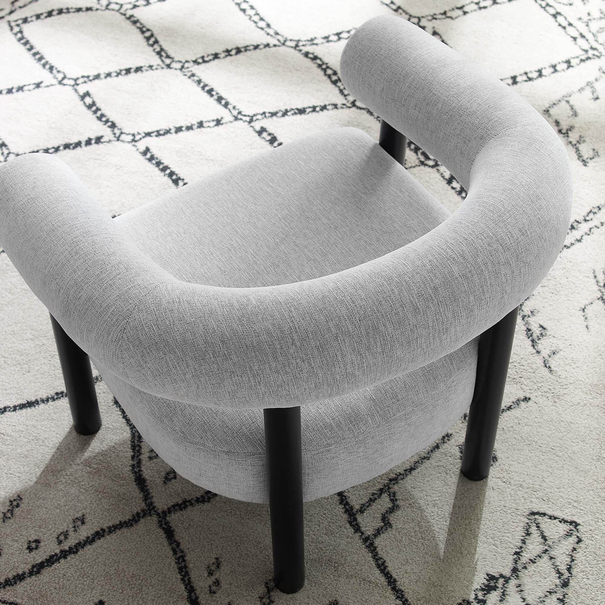 Fauteuil en tissu rembourré Sable