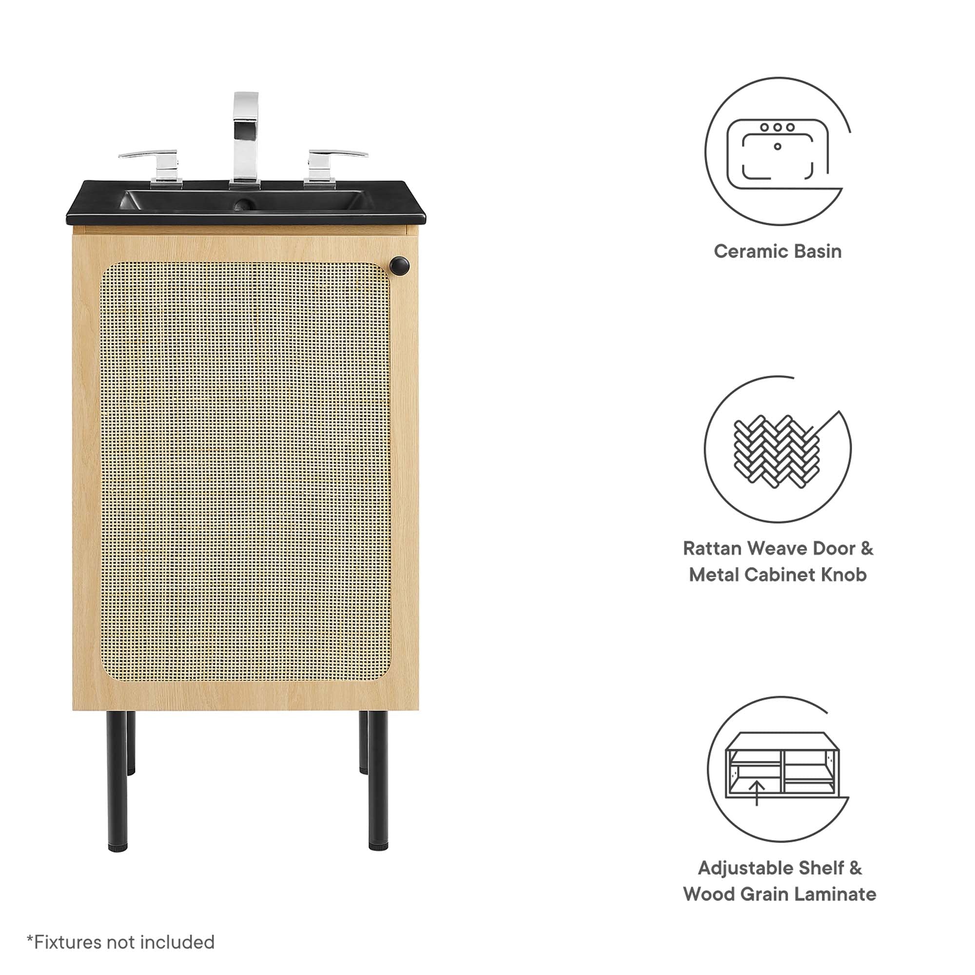 Meuble-lavabo de salle de bain Vitality inclus