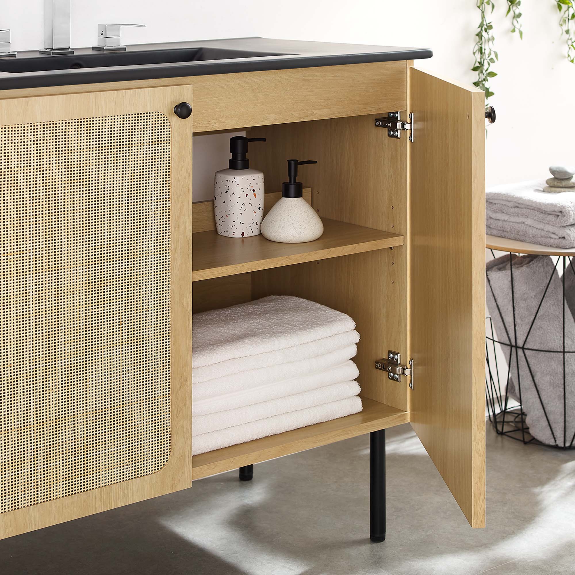 Chaucer Bathroom Vanity with Black Basin Included