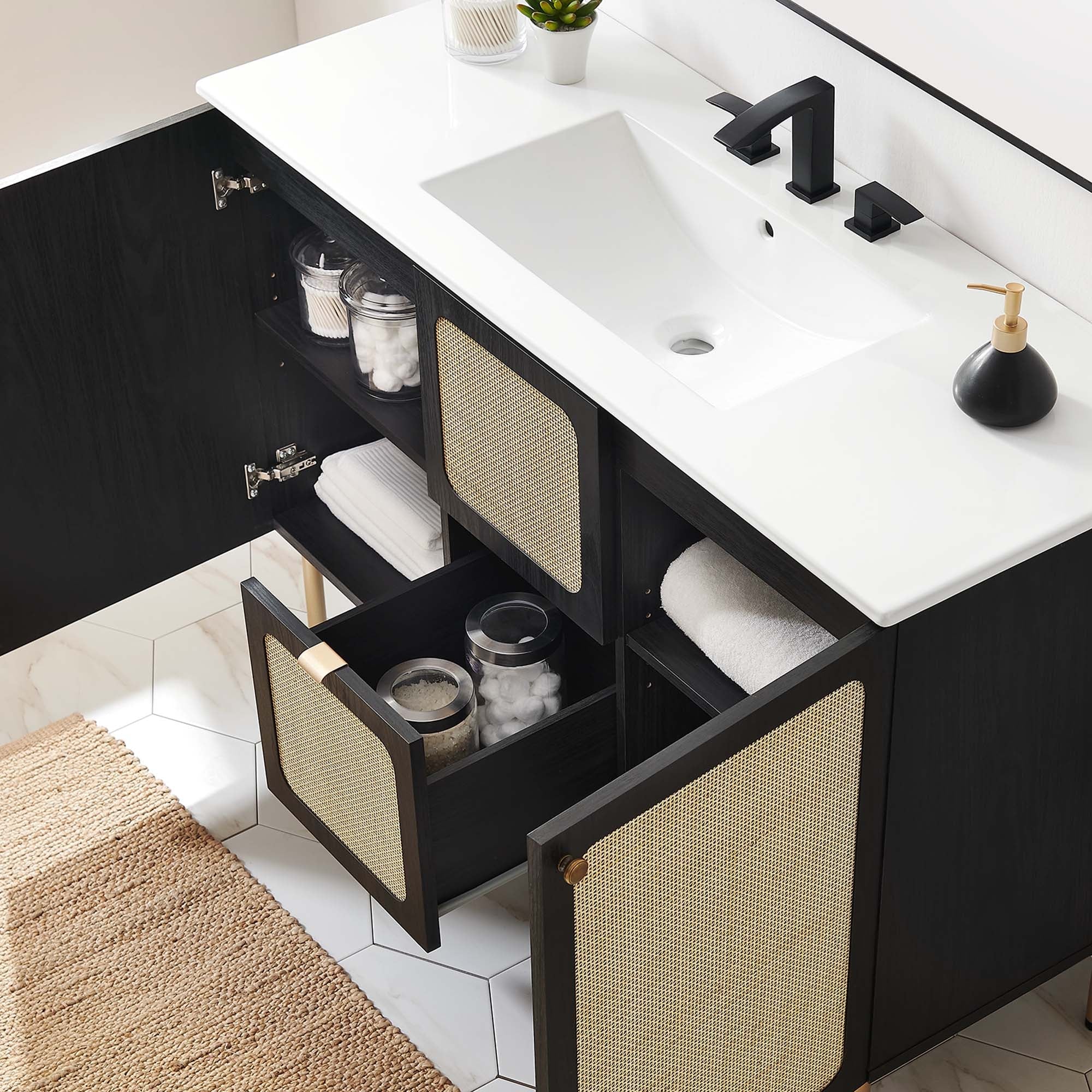 Chaucer Bathroom Vanity with White Basin Included