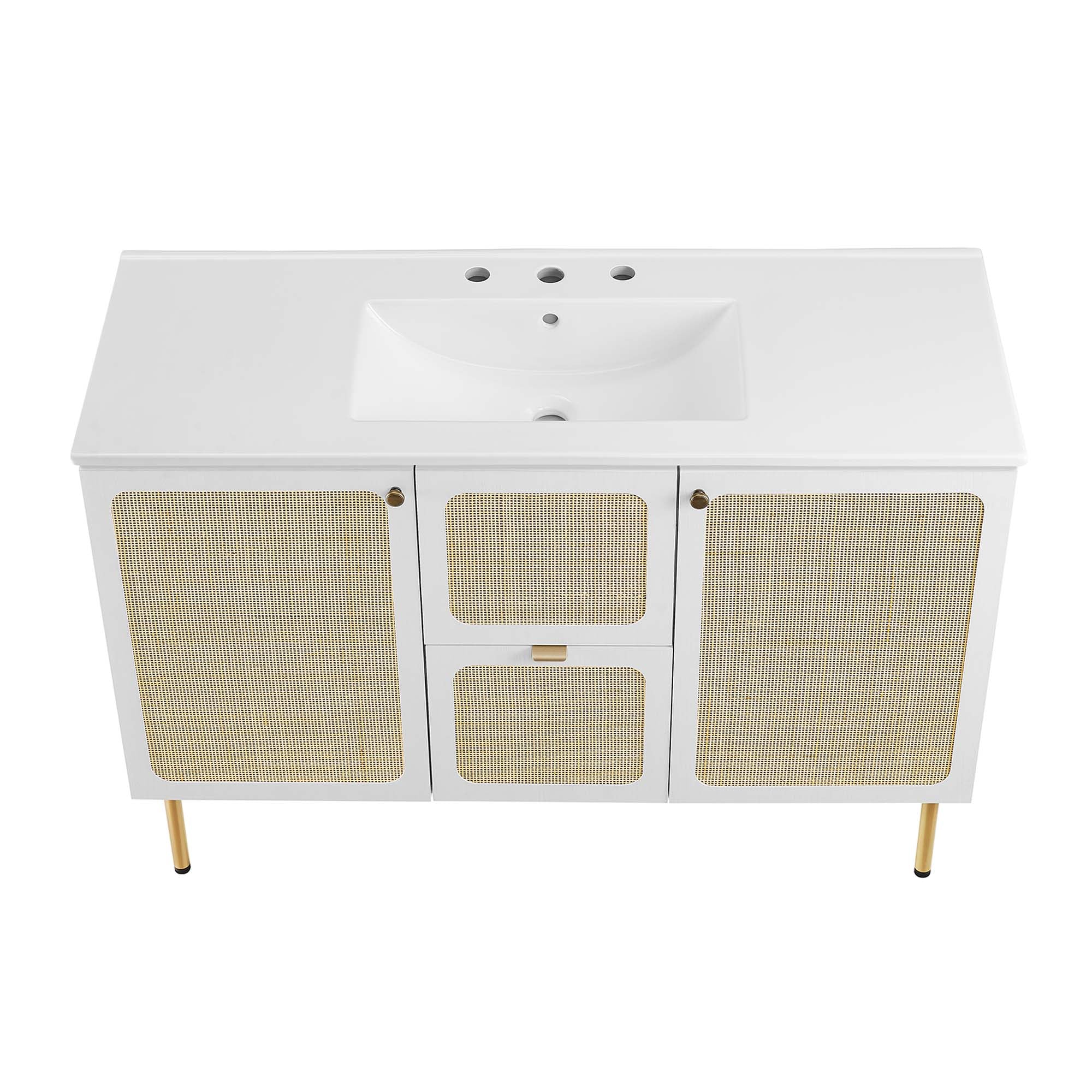 Chaucer Bathroom Vanity with White Basin Included