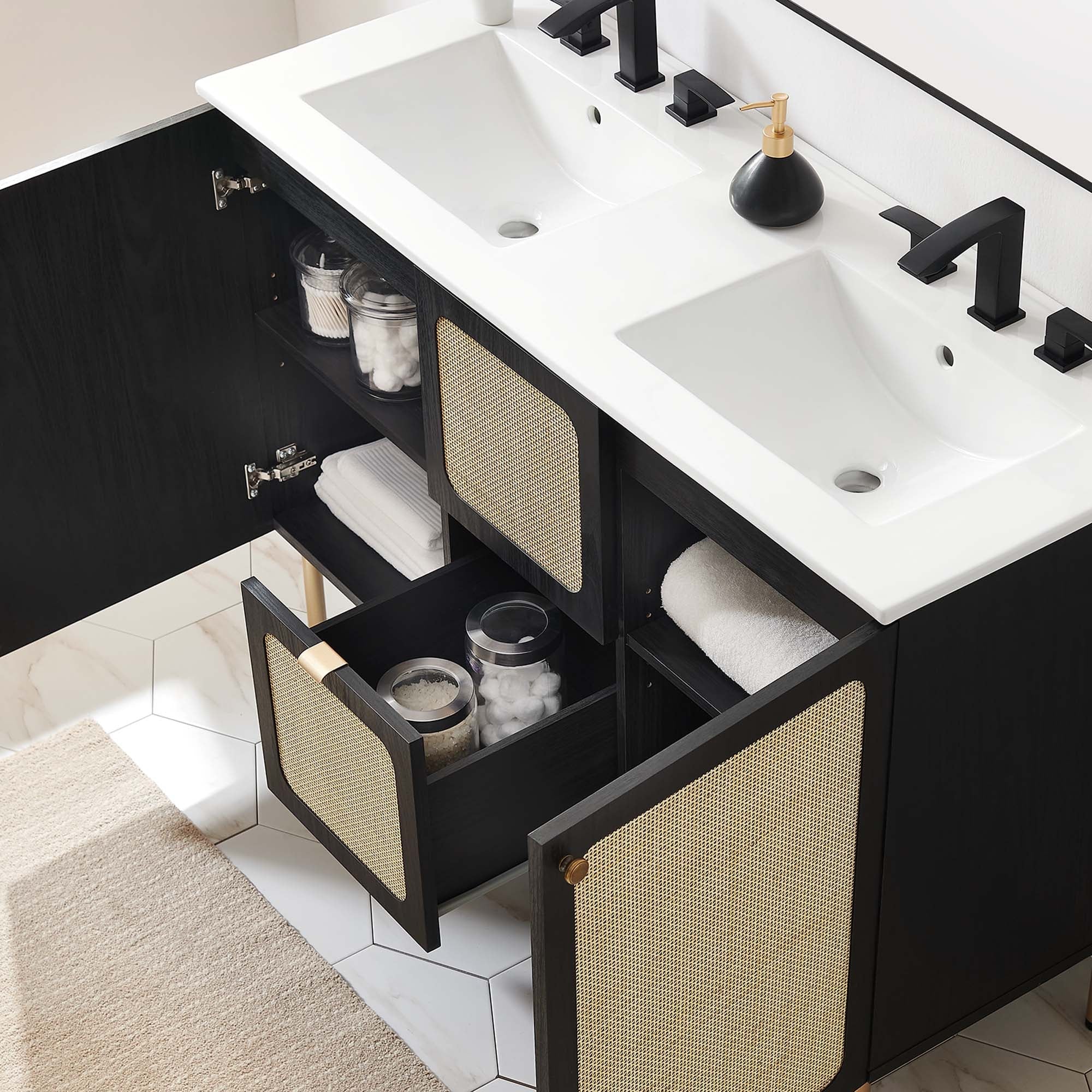 Chaucer Bathroom Vanity with White Basin Included