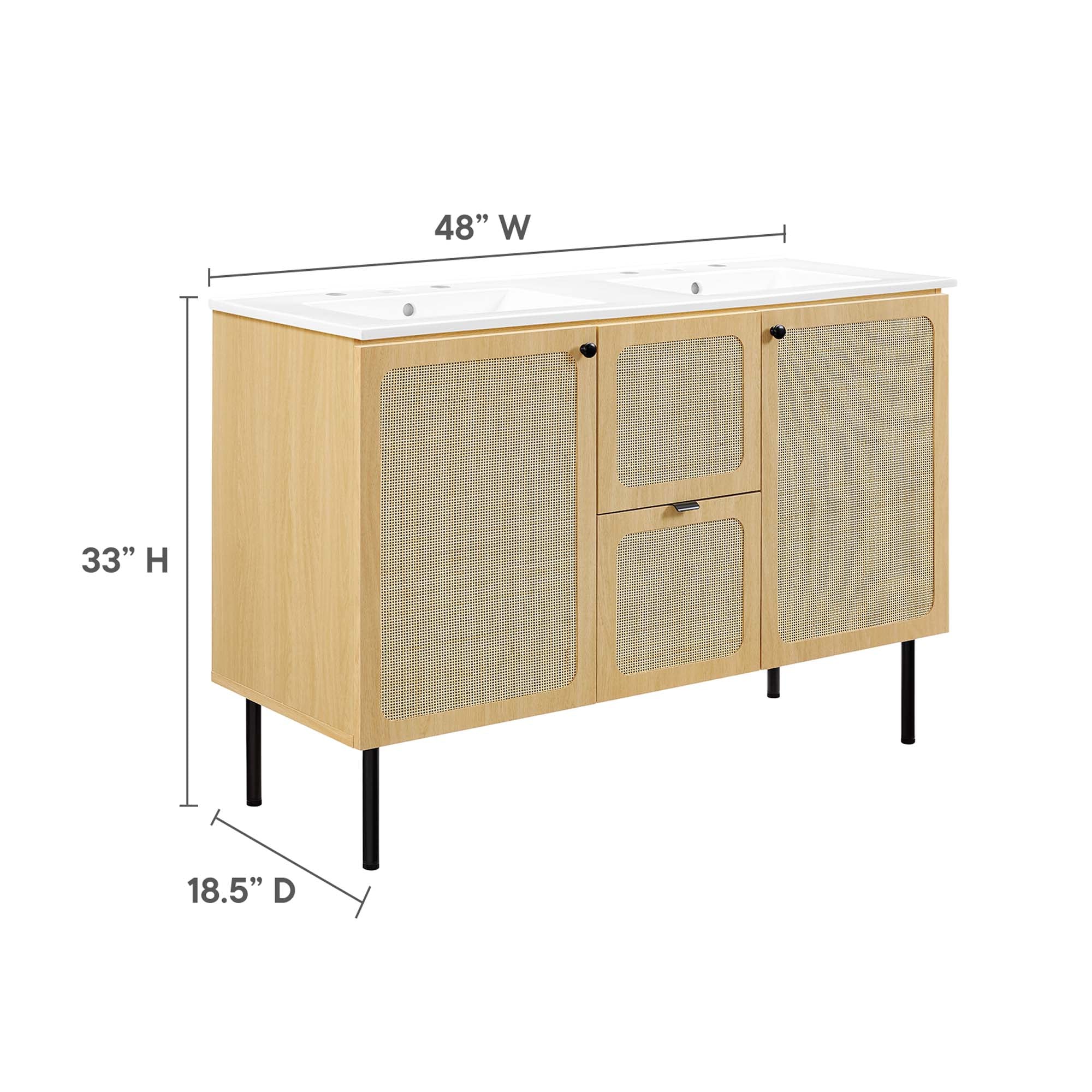 Chaucer Bathroom Vanity with White Basin Included