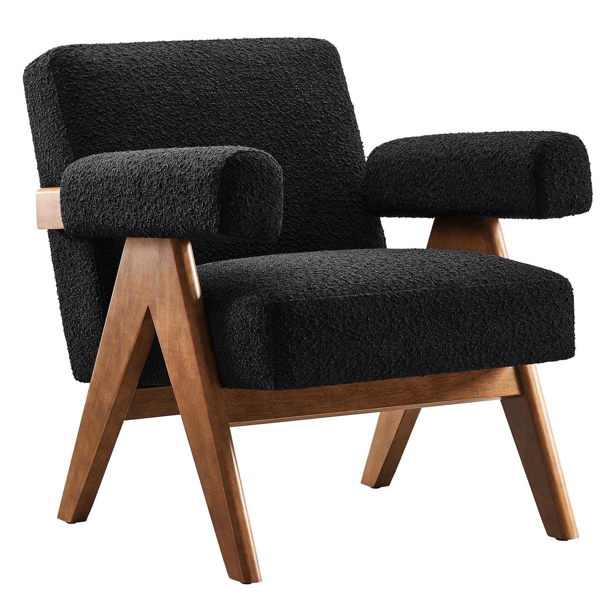 Lot de 2 fauteuils en tissu bouclé Lyra 