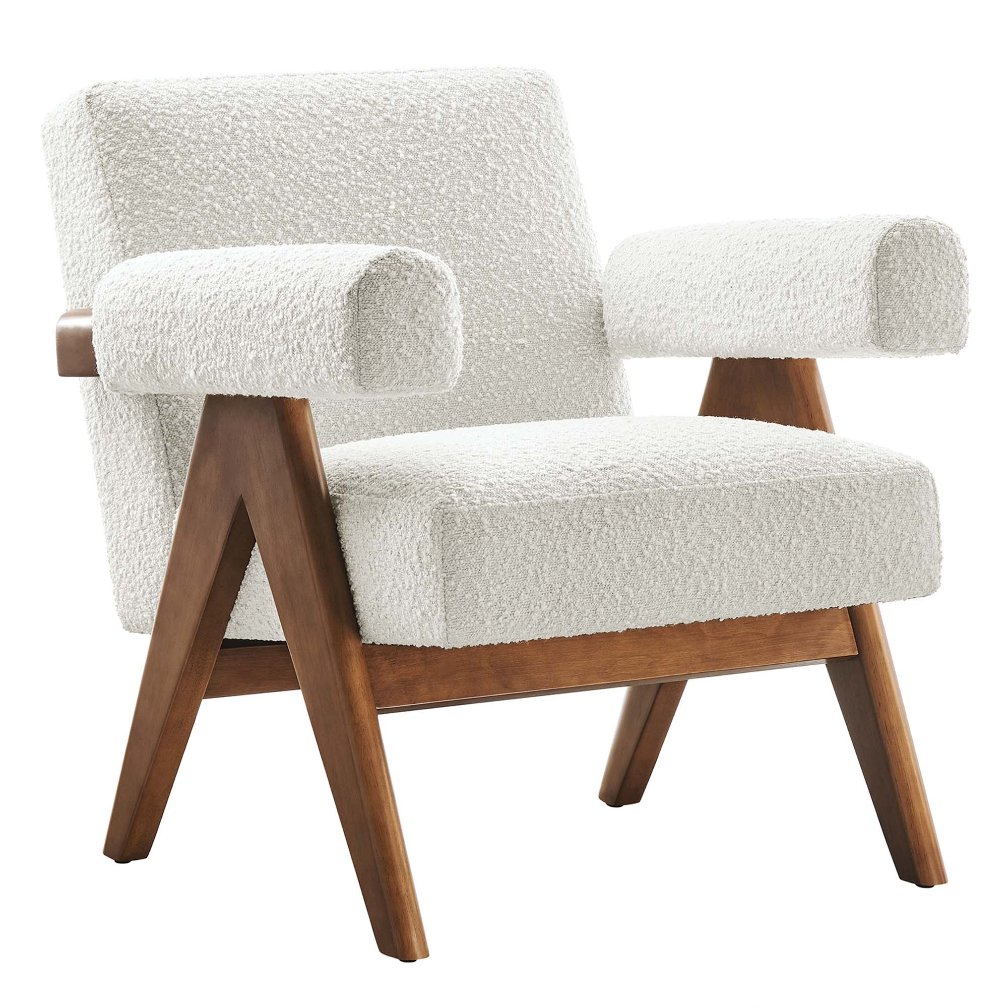 Lot de 2 fauteuils en tissu bouclé Lyra 