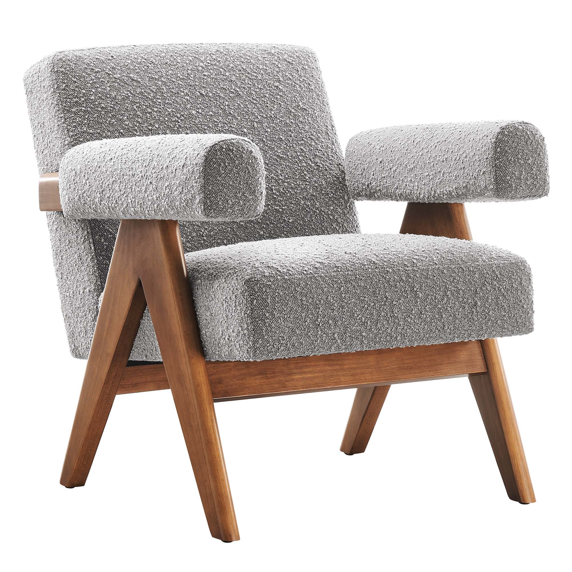 Lot de 2 fauteuils en tissu bouclé Lyra 