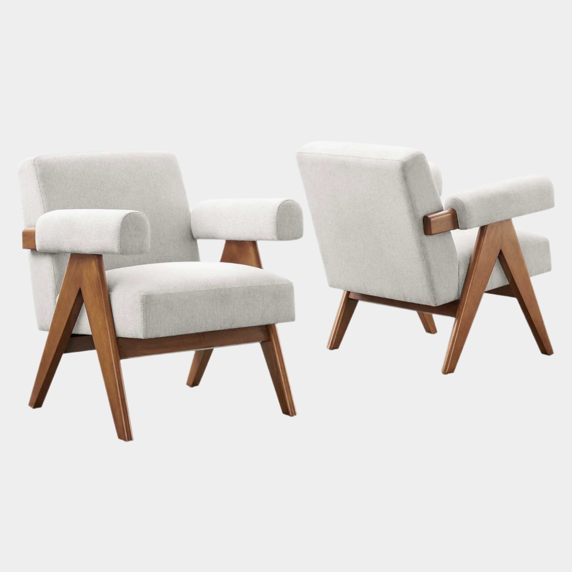 Lot de 2 fauteuils en tissu Lyra 