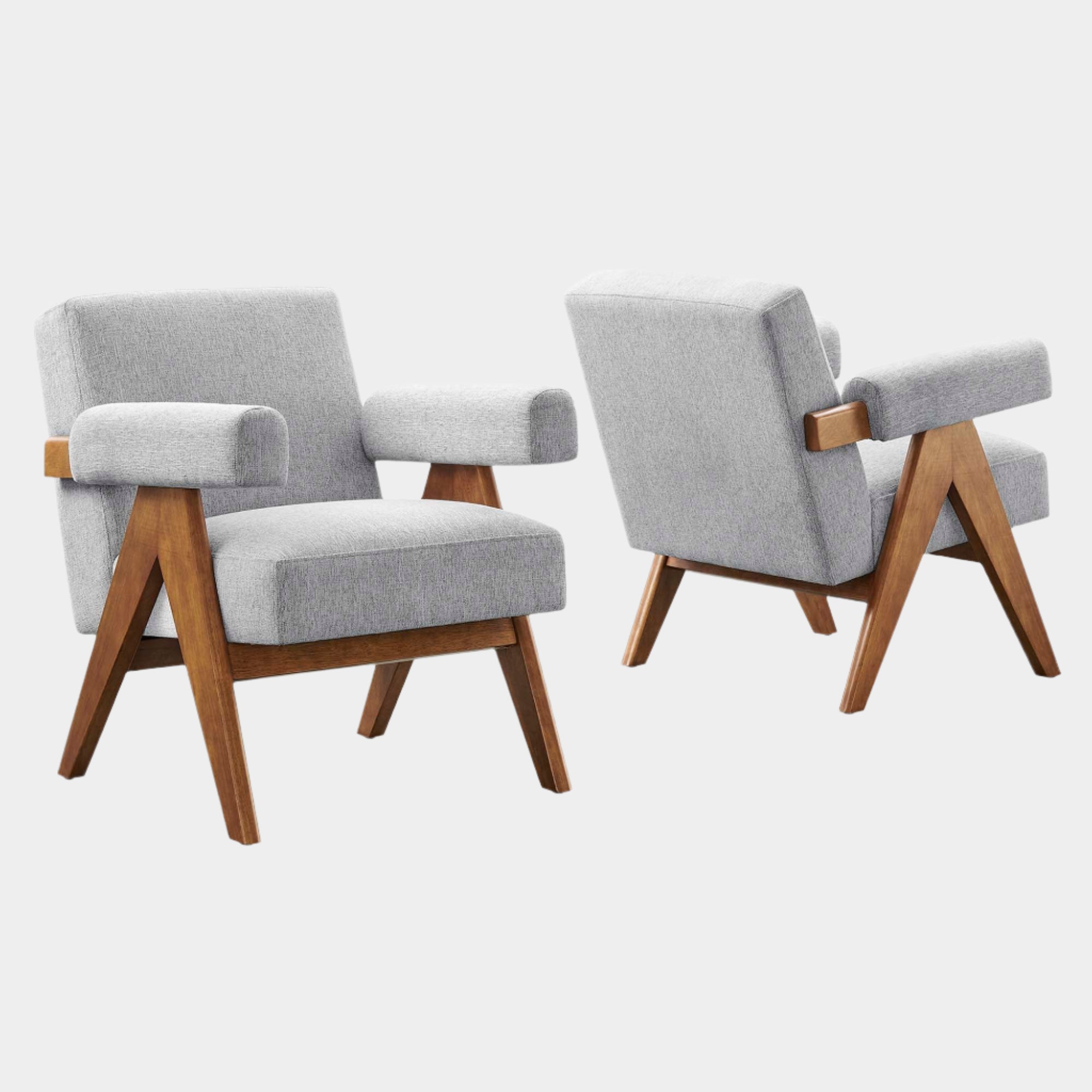 Lot de 2 fauteuils en tissu Lyra 