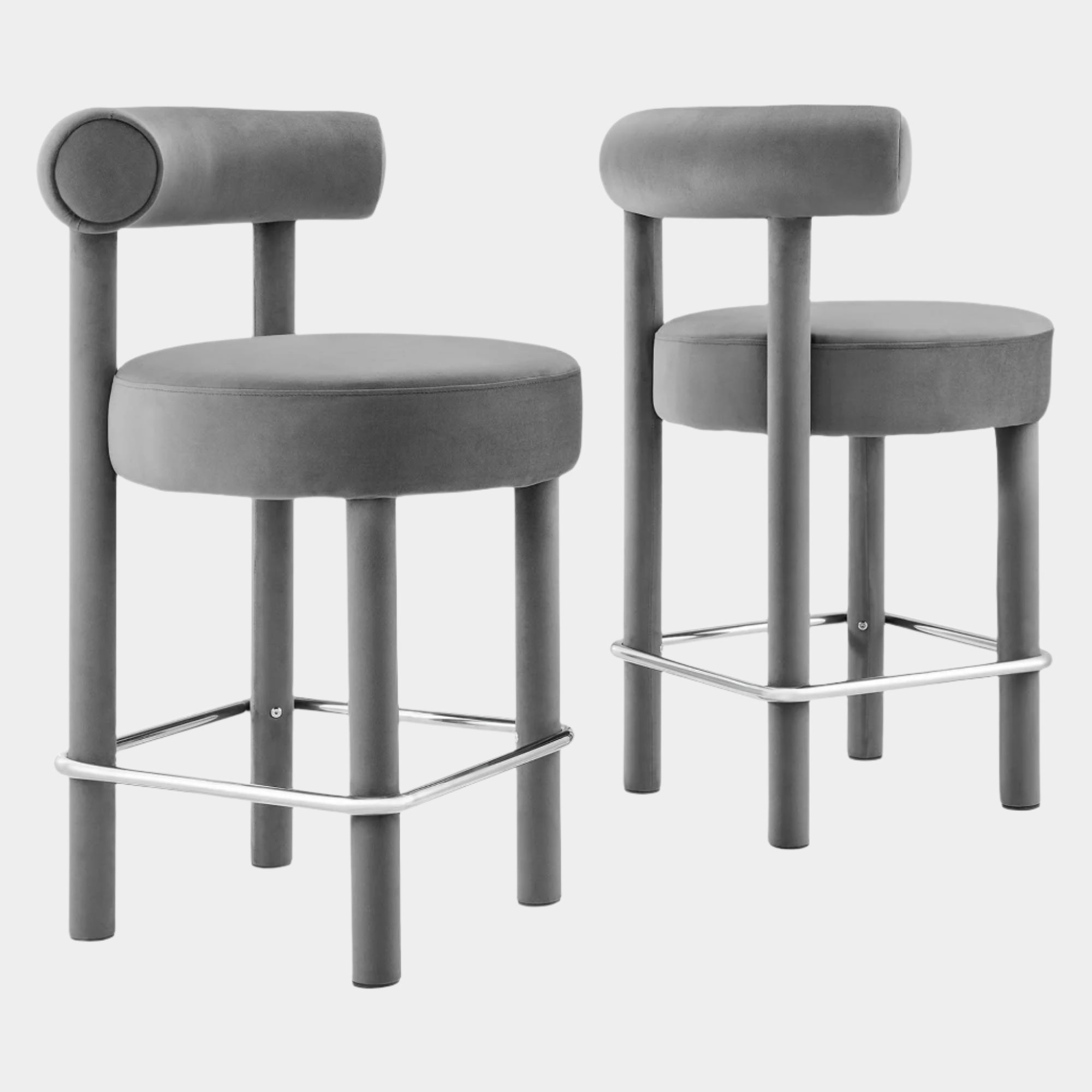 Toulouse Performance Velvet Counter Stool - Set of 2