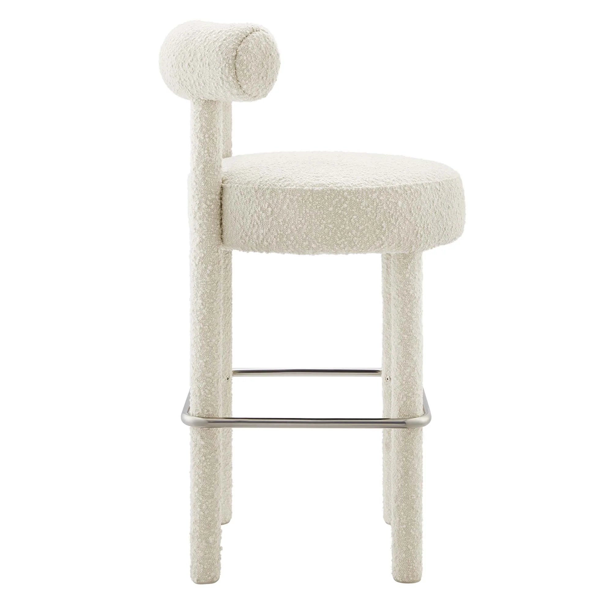 Toulouse Boucle Fabric Bar Stool - Set of 2