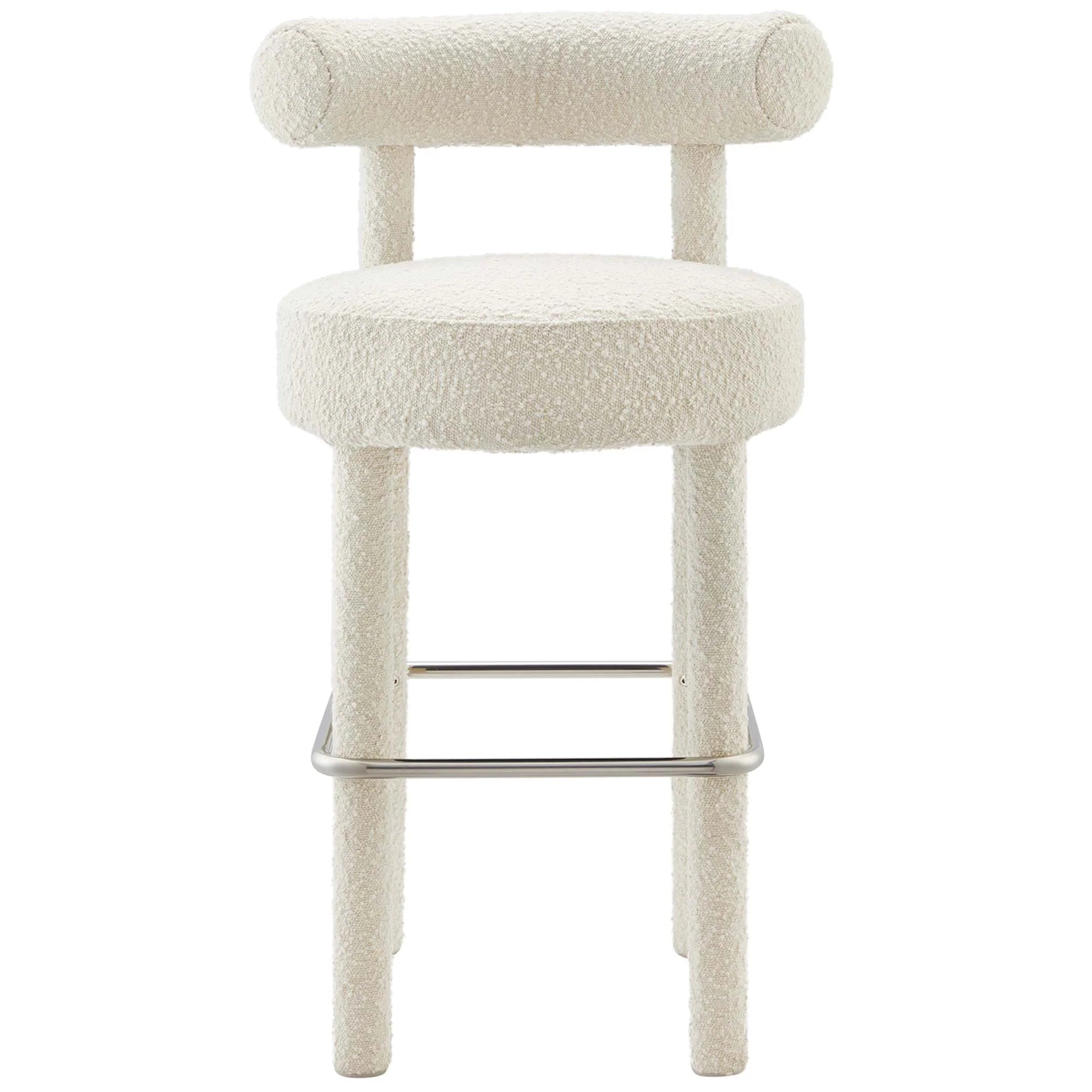 Toulouse Boucle Fabric Bar Stool - Set of 2