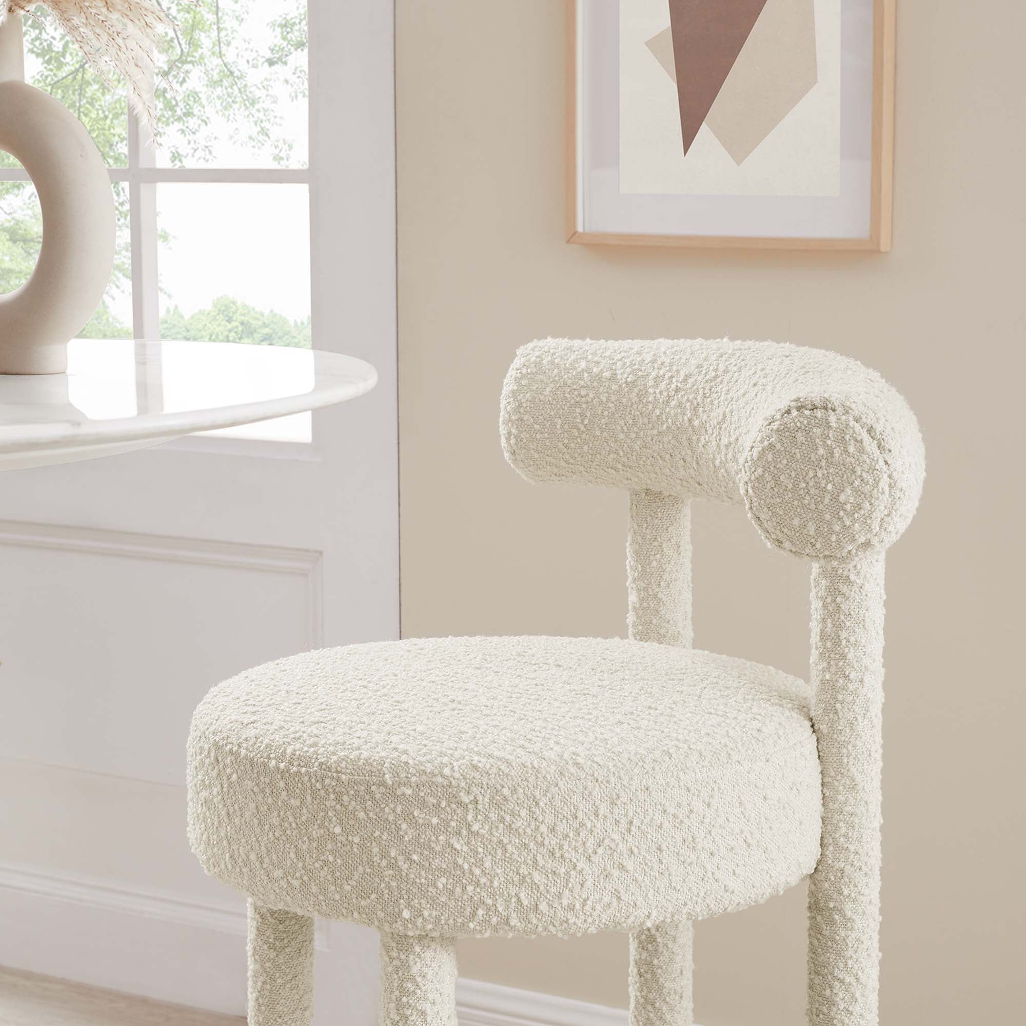 Toulouse Boucle Fabric Bar Stool - Set of 2