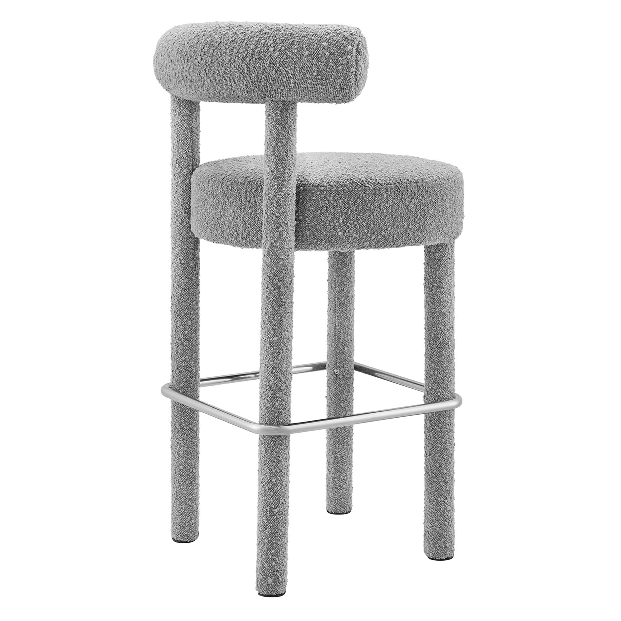 Toulouse Boucle Fabric Bar Stool - Set of 2