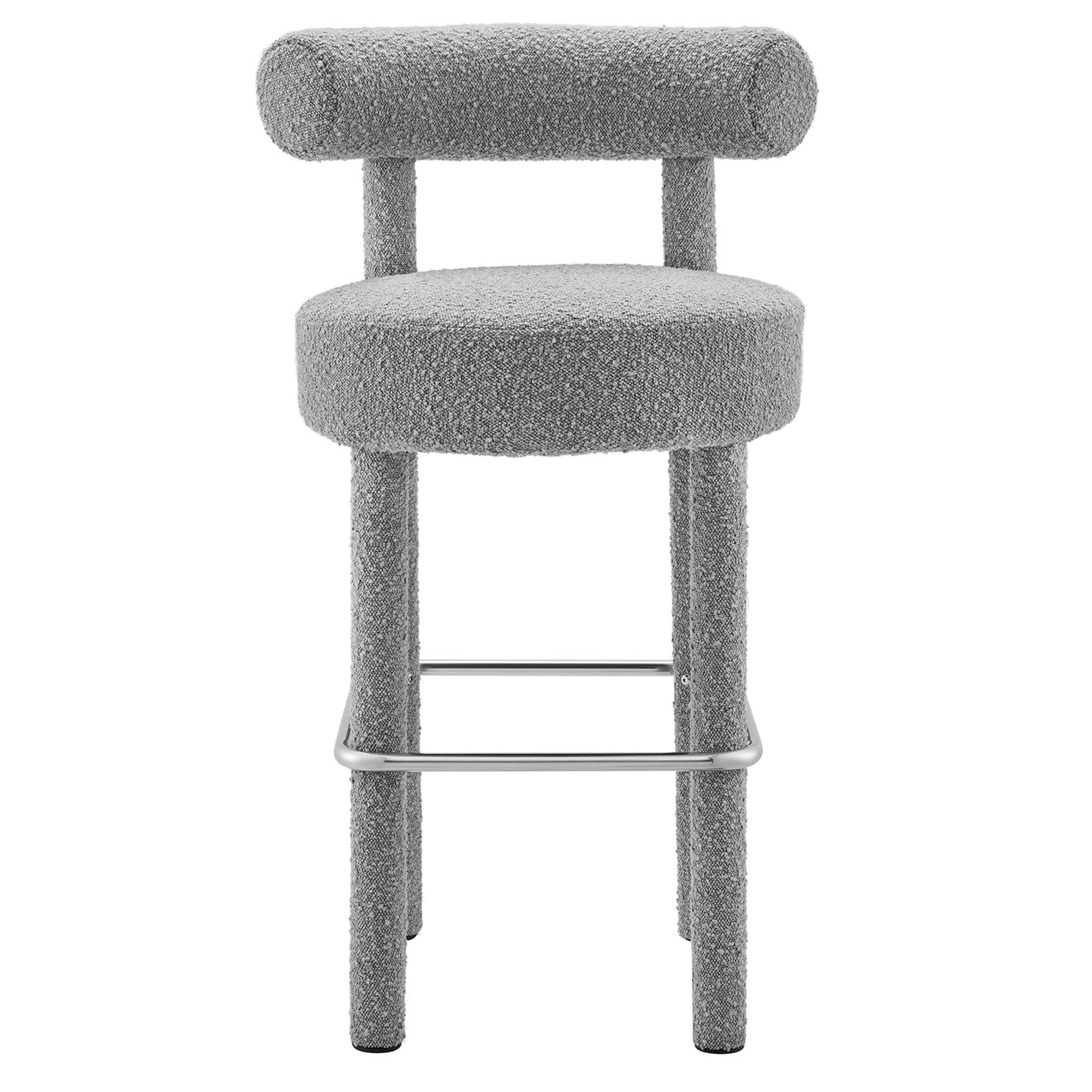 Toulouse Boucle Fabric Bar Stool - Set of 2