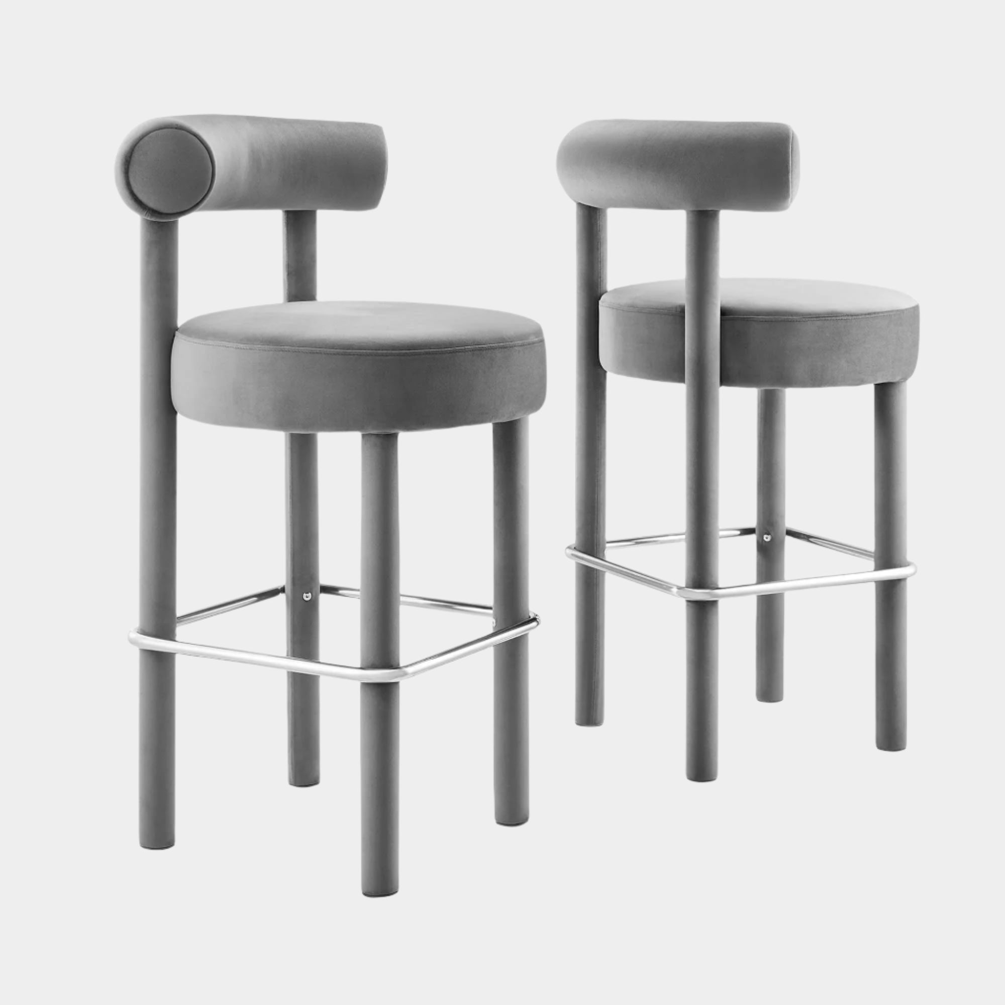 Toulouse Performance Velvet Bar Stool - Set of 2