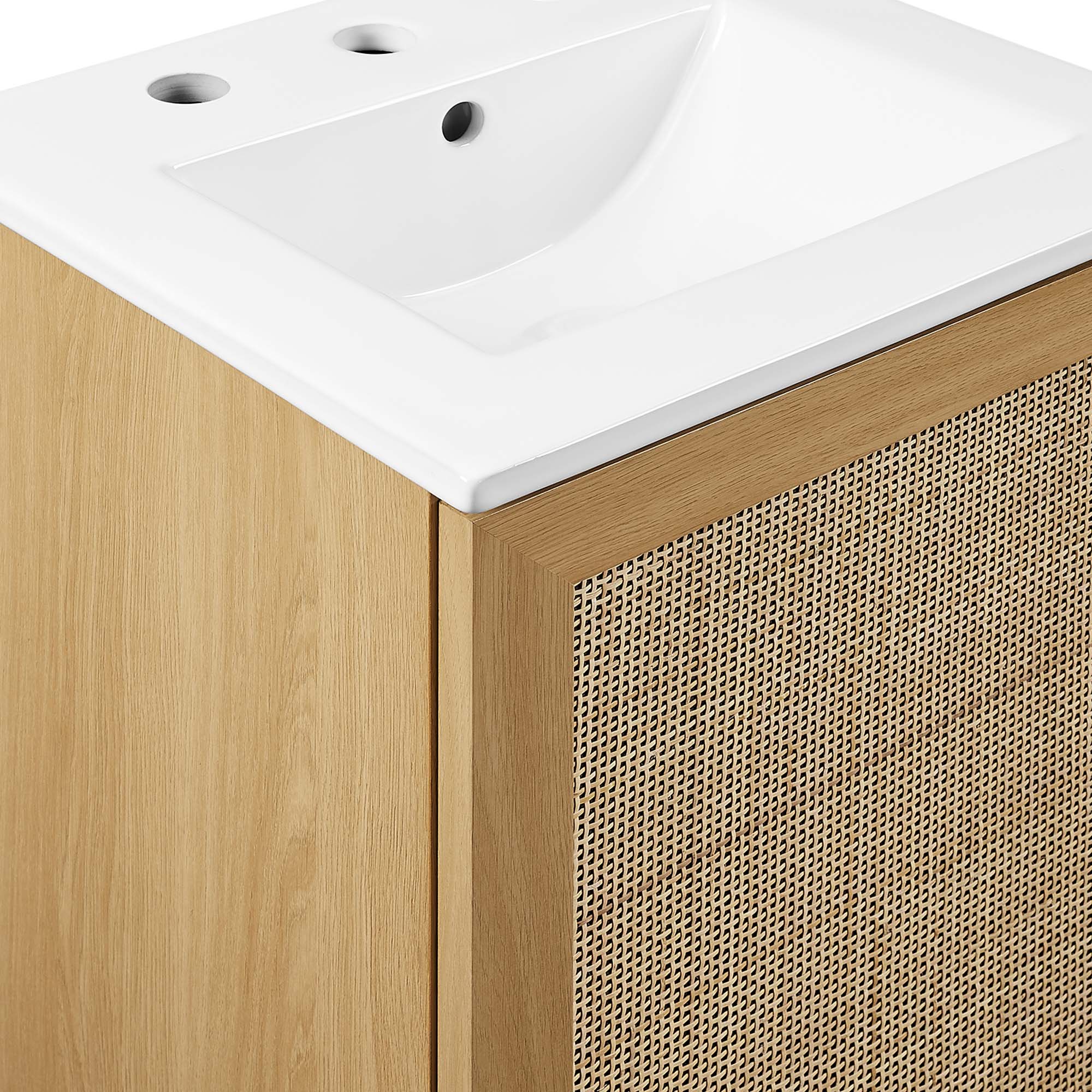 Meuble-lavabo de salle de bain Soma avec lavabo blanc inclus