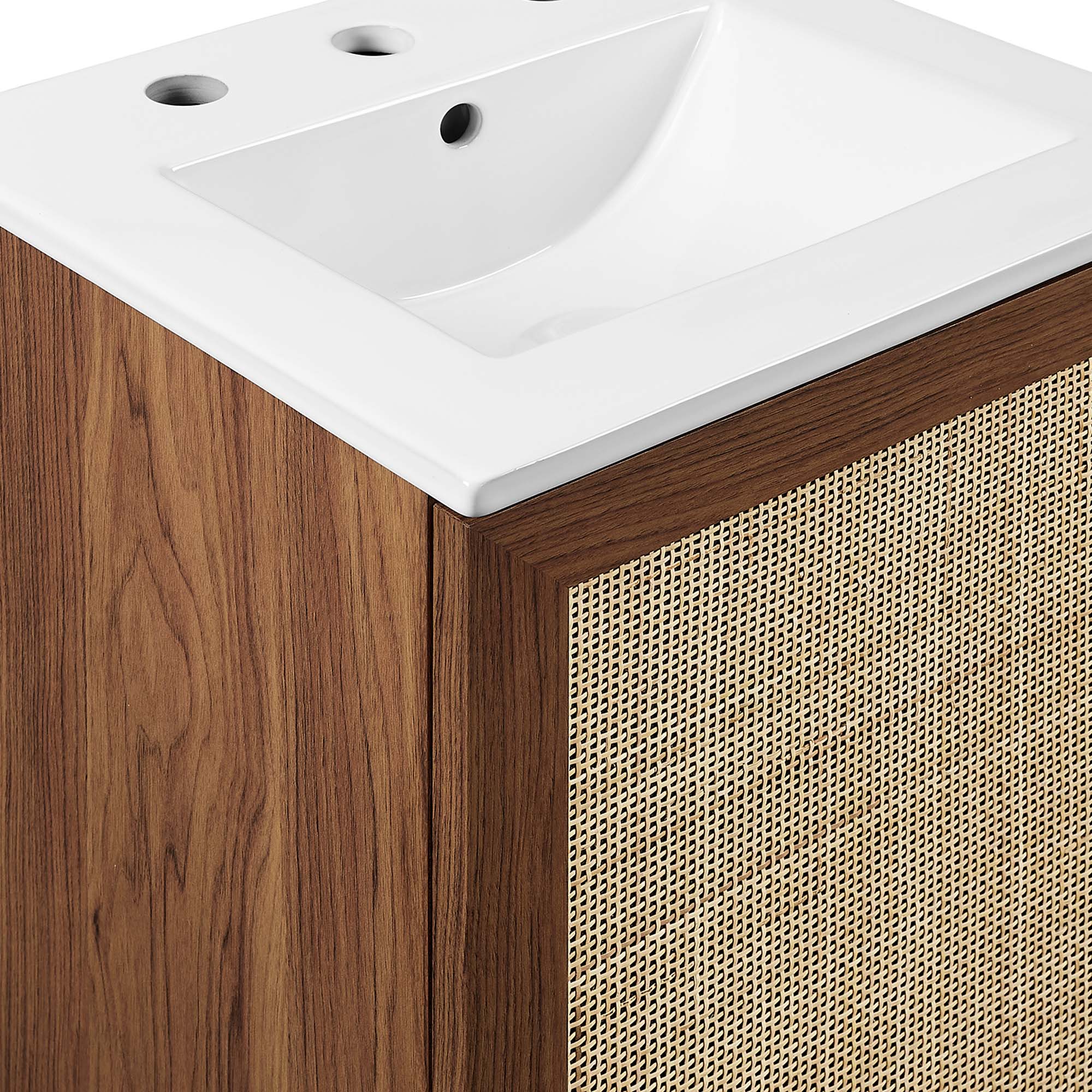 Meuble-lavabo de salle de bain Soma avec lavabo blanc inclus