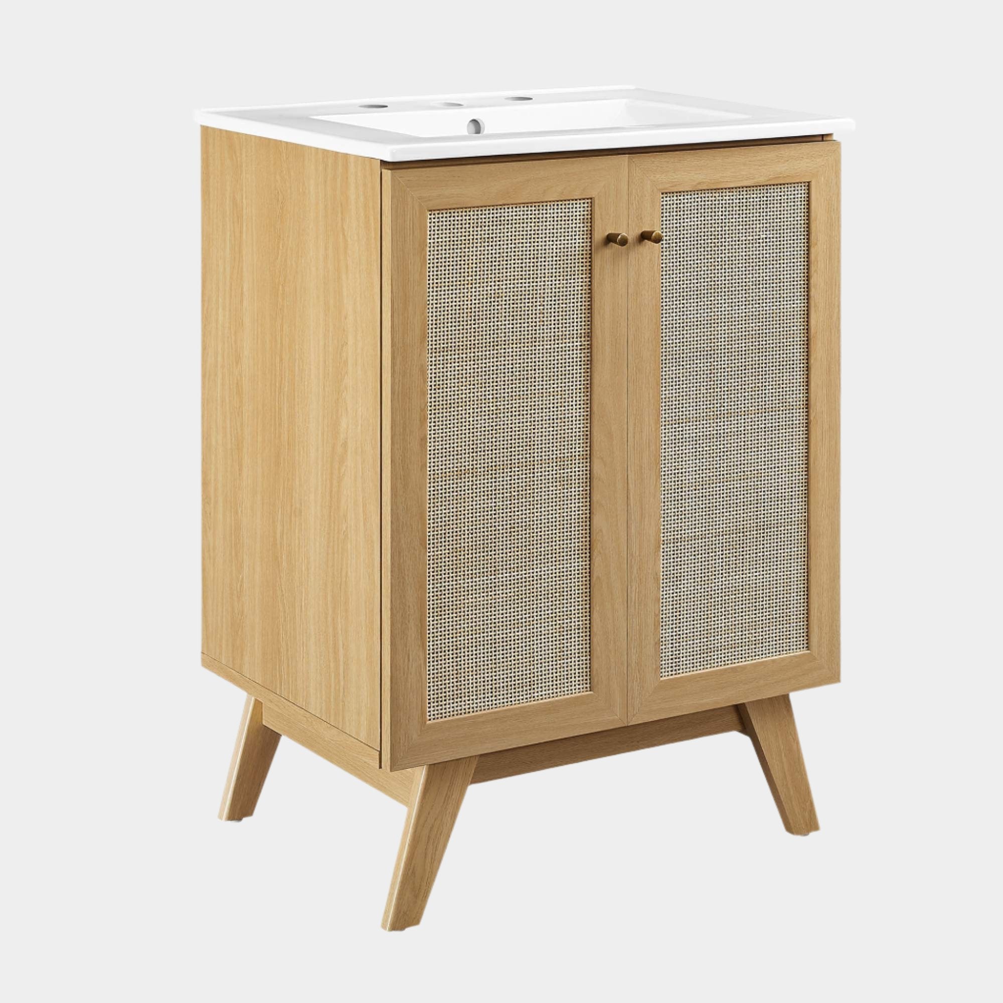 Meuble-lavabo de salle de bain Soma avec lavabo blanc inclus