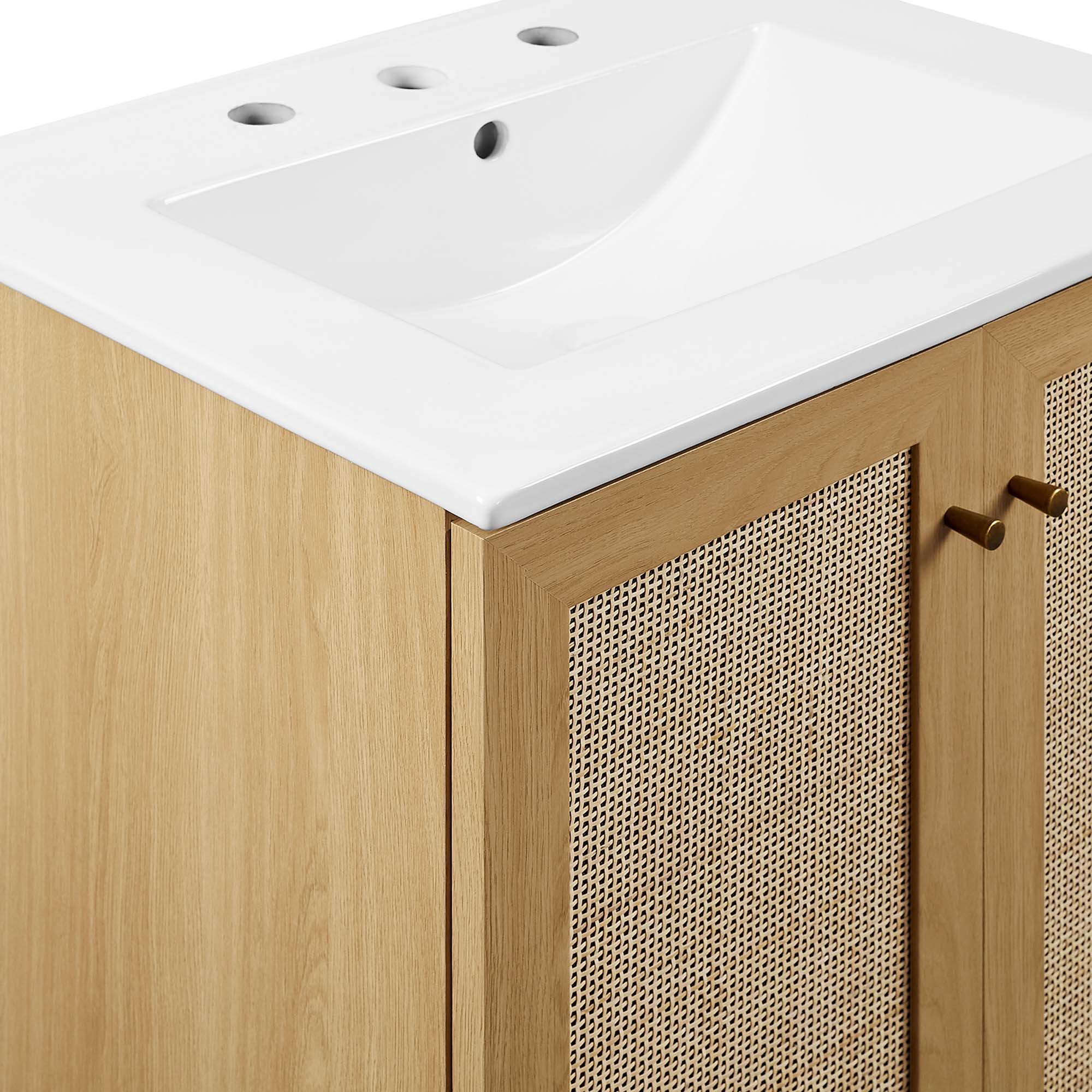 Meuble-lavabo de salle de bain Soma avec lavabo blanc inclus