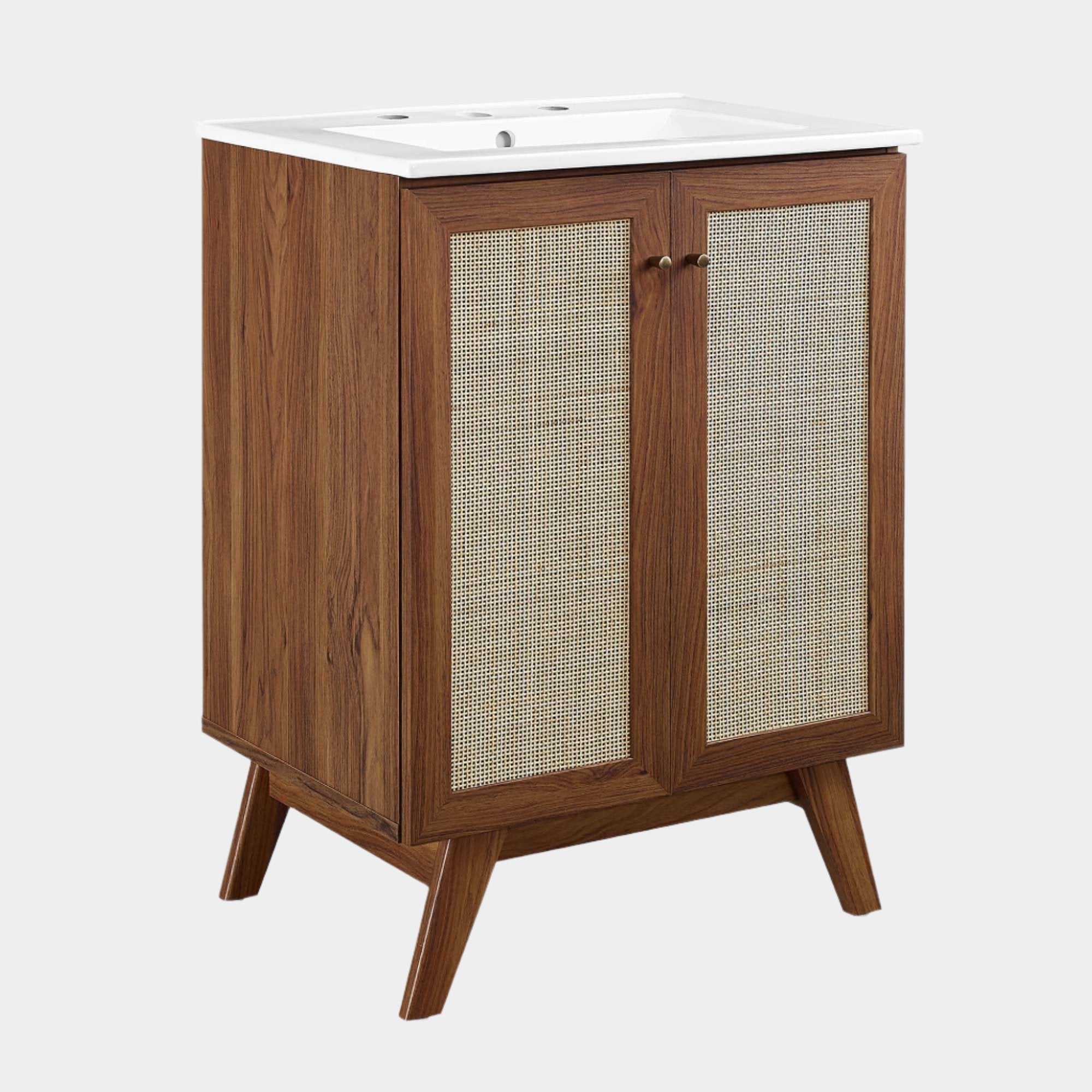 Meuble-lavabo de salle de bain Soma avec lavabo blanc inclus