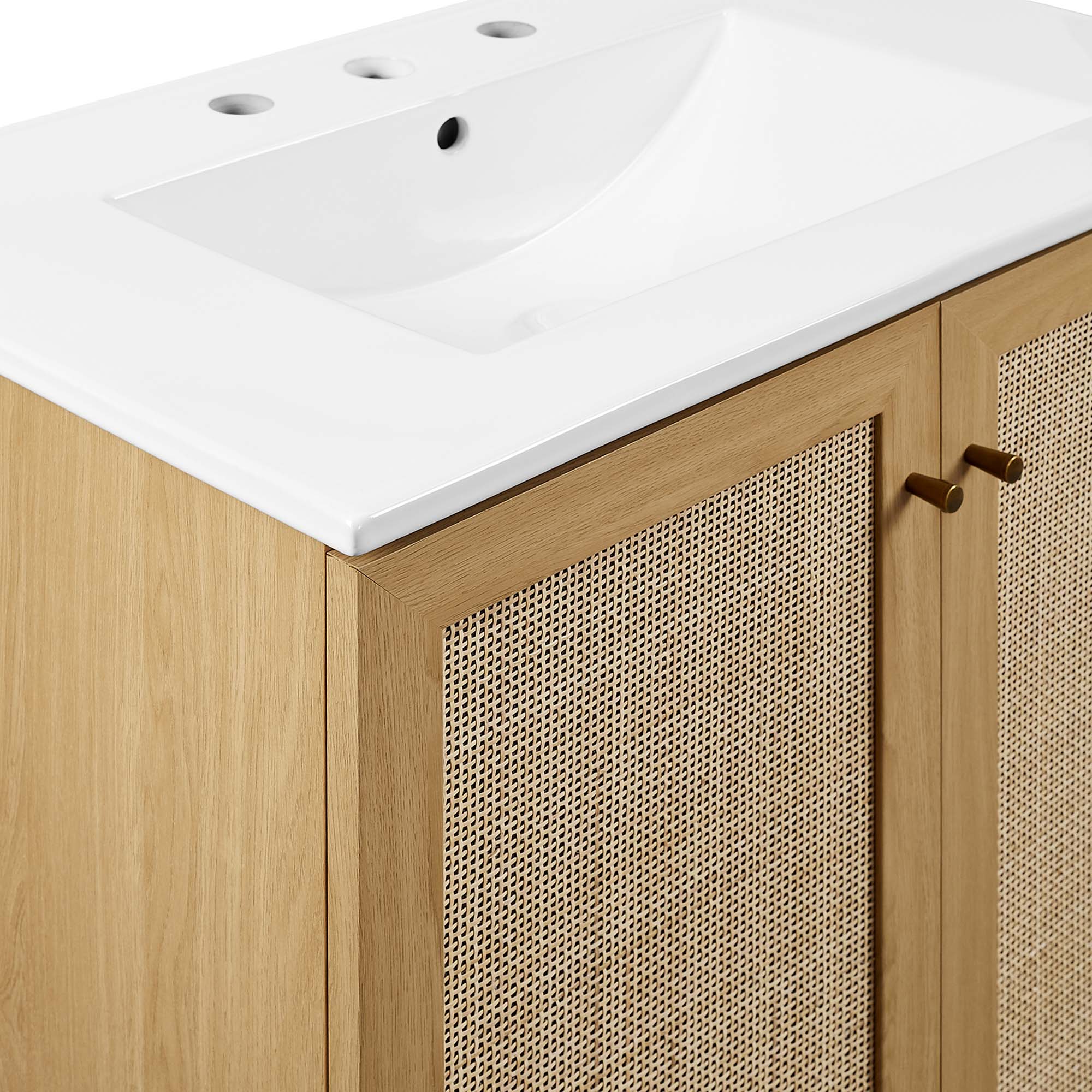 Meuble-lavabo de salle de bain Soma avec lavabo blanc inclus