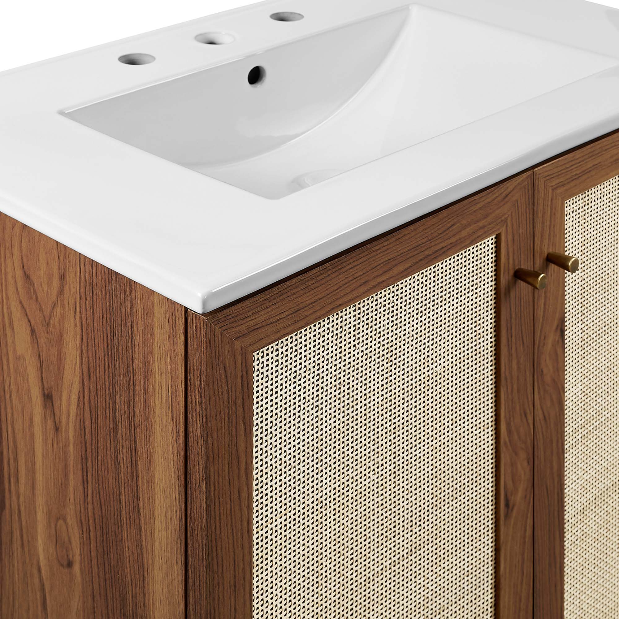 Meuble-lavabo de salle de bain Soma avec lavabo blanc inclus