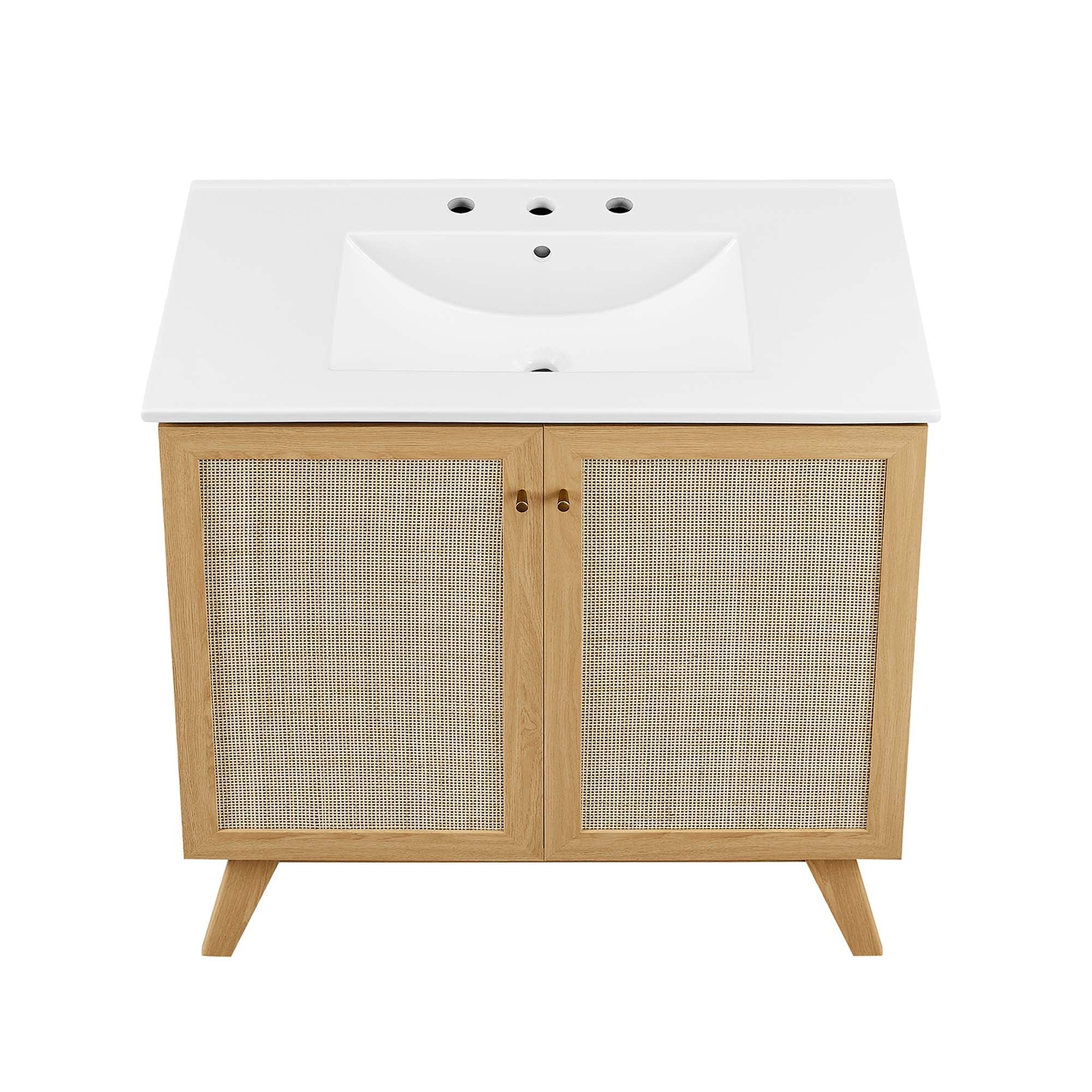 Meuble-lavabo de salle de bain Soma avec lavabo blanc inclus