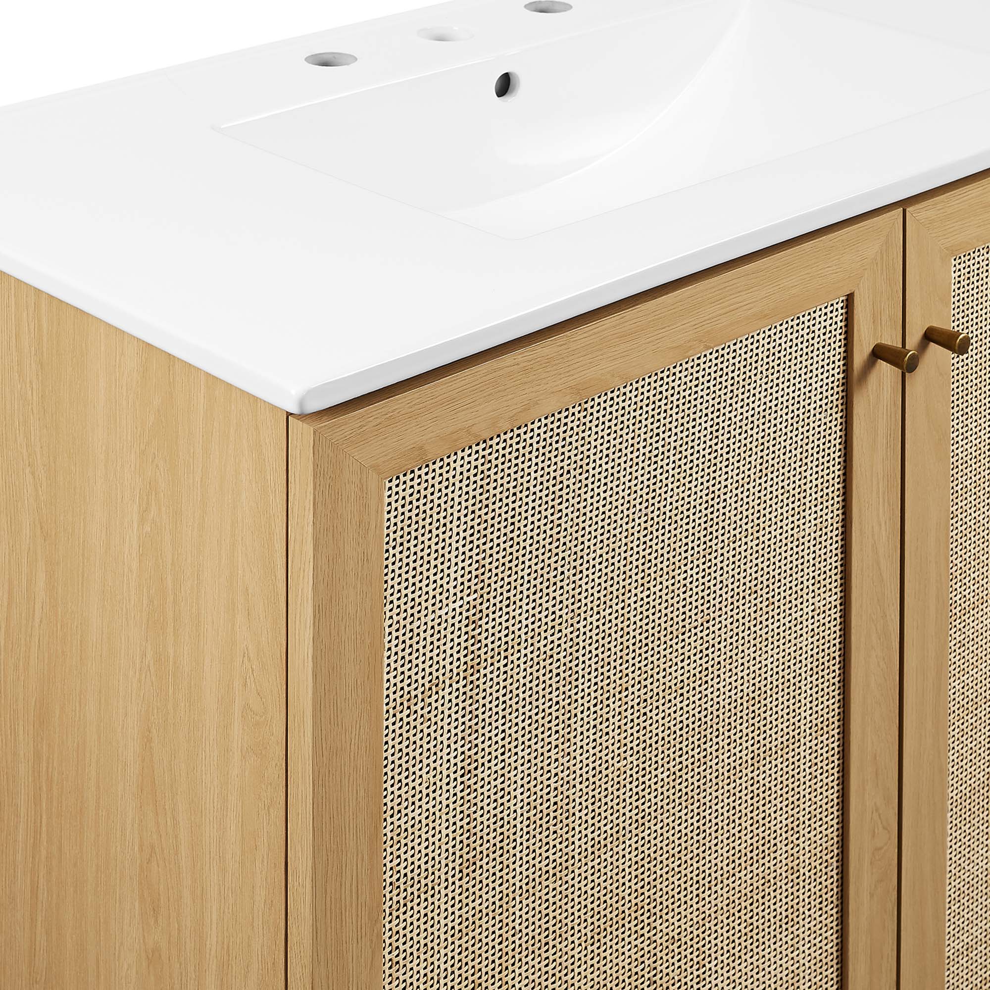 Meuble-lavabo de salle de bain Soma avec lavabo blanc inclus