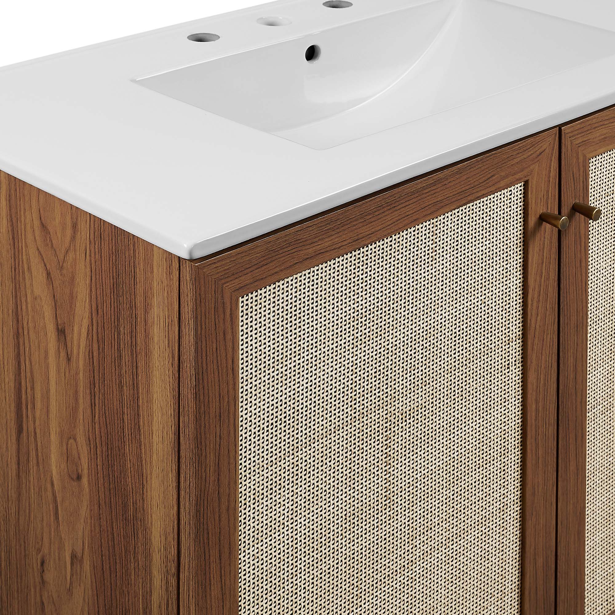 Meuble-lavabo de salle de bain Soma avec lavabo blanc inclus