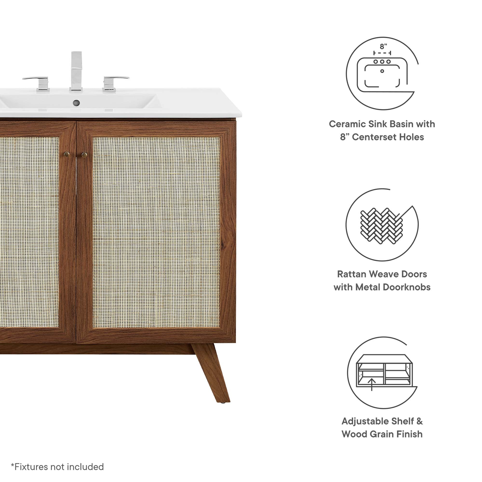 Soma Bathroom Vanity with White Basin Included