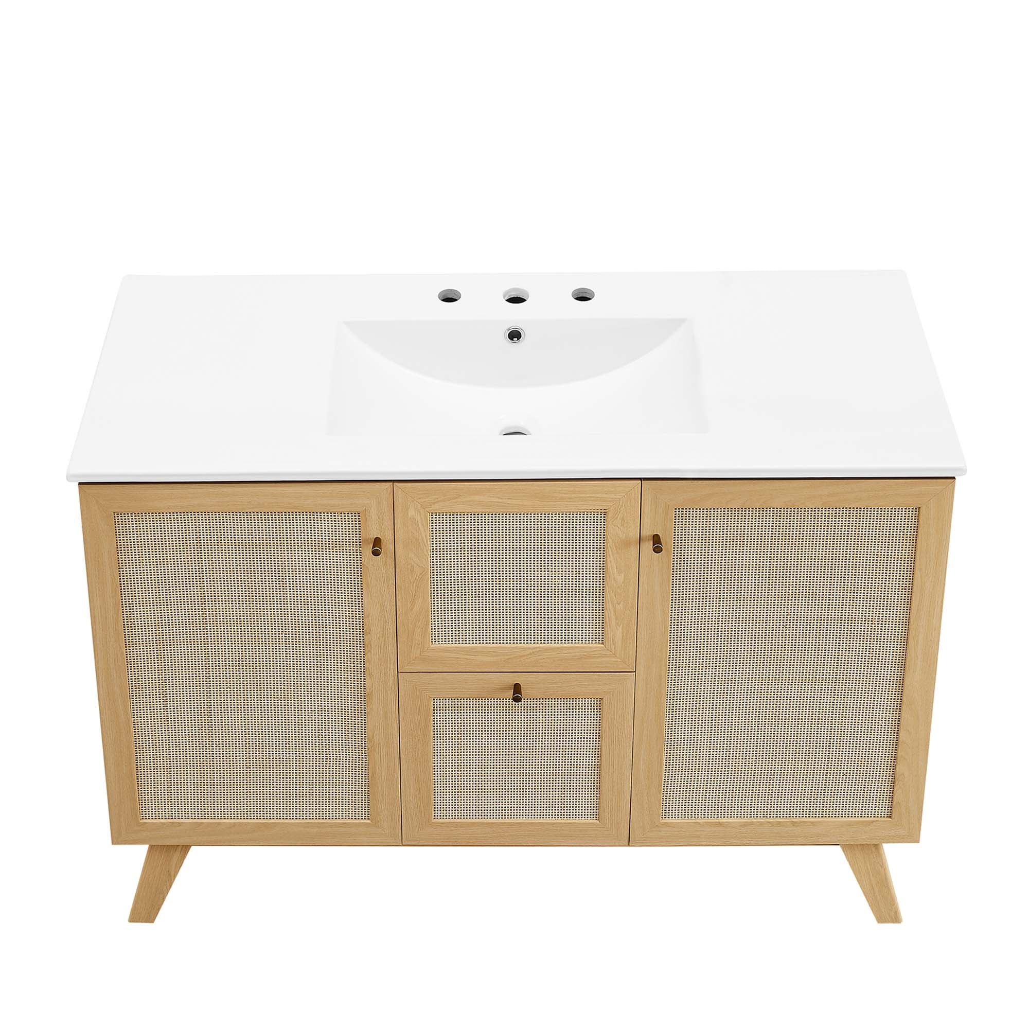 Meuble-lavabo de salle de bain Soma avec lavabo blanc inclus