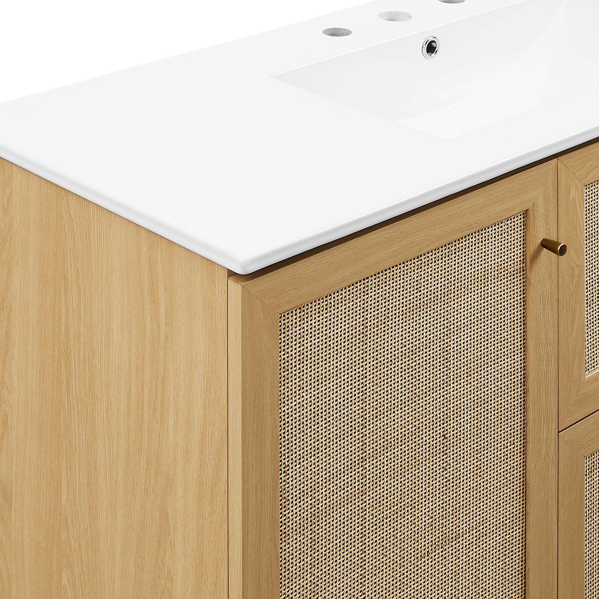 Meuble-lavabo de salle de bain Soma avec lavabo blanc inclus