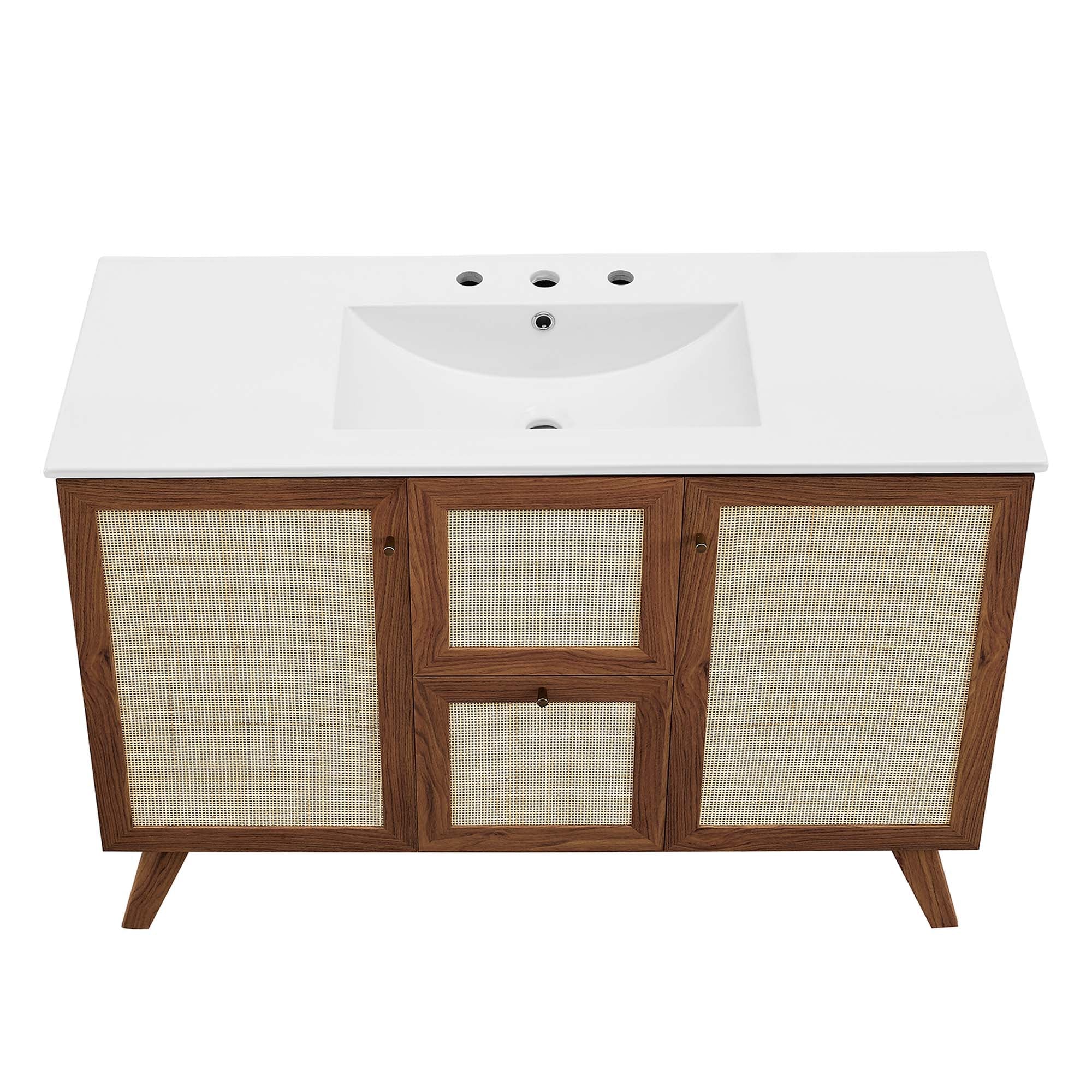 Meuble-lavabo de salle de bain Soma avec lavabo blanc inclus