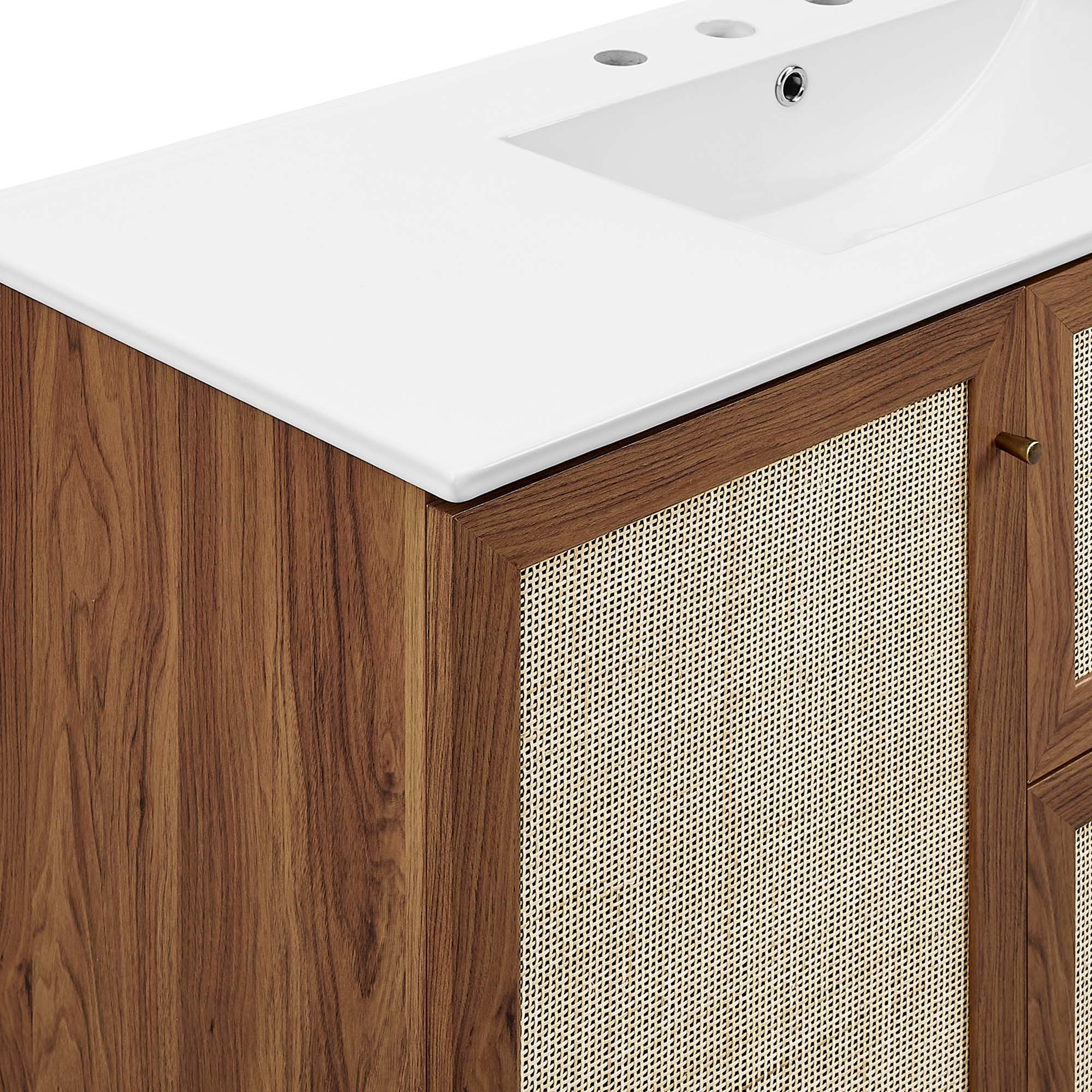 Meuble-lavabo de salle de bain Soma avec lavabo blanc inclus